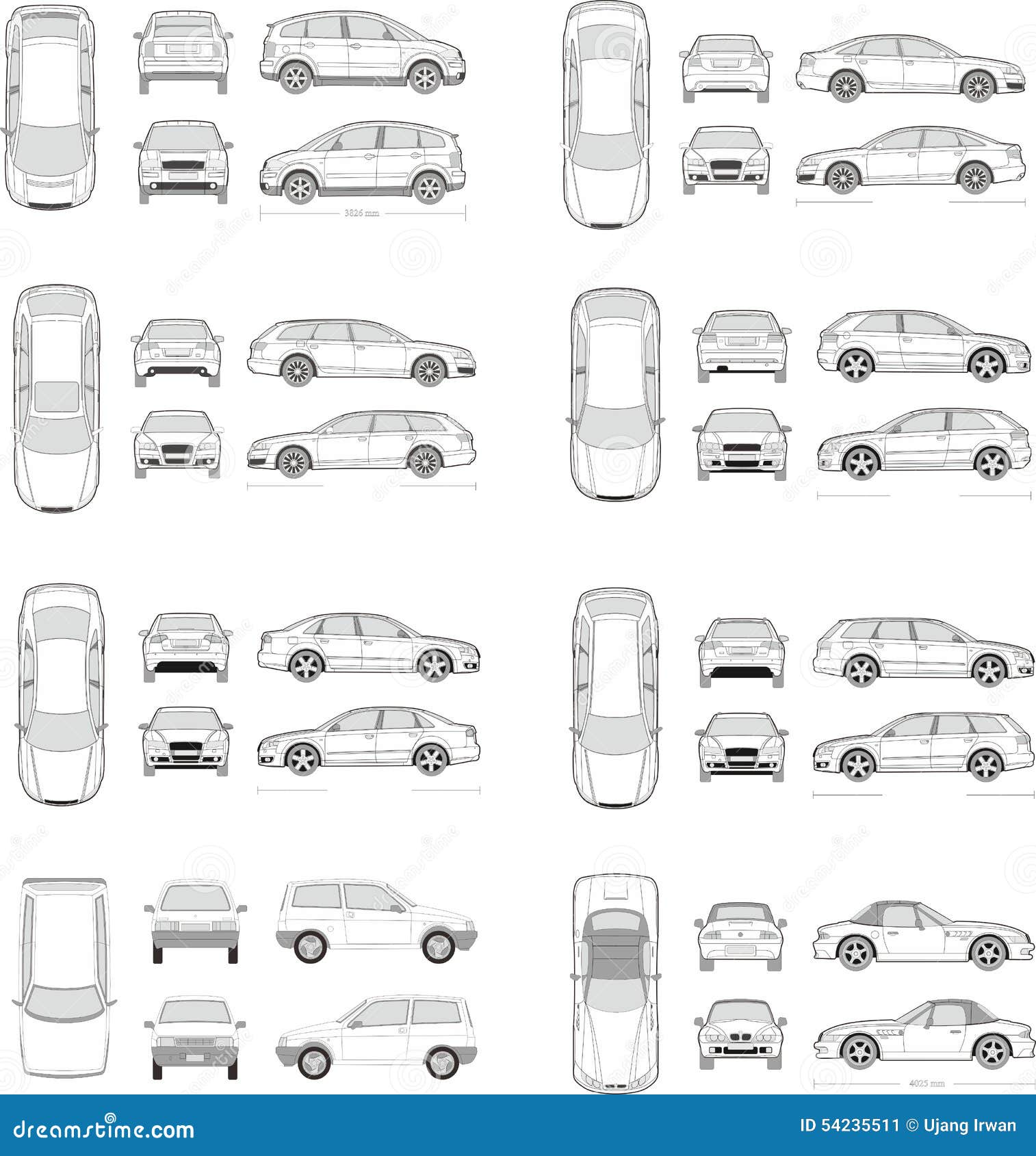 Car icon pack. All car types icon collection. Vehicle icons