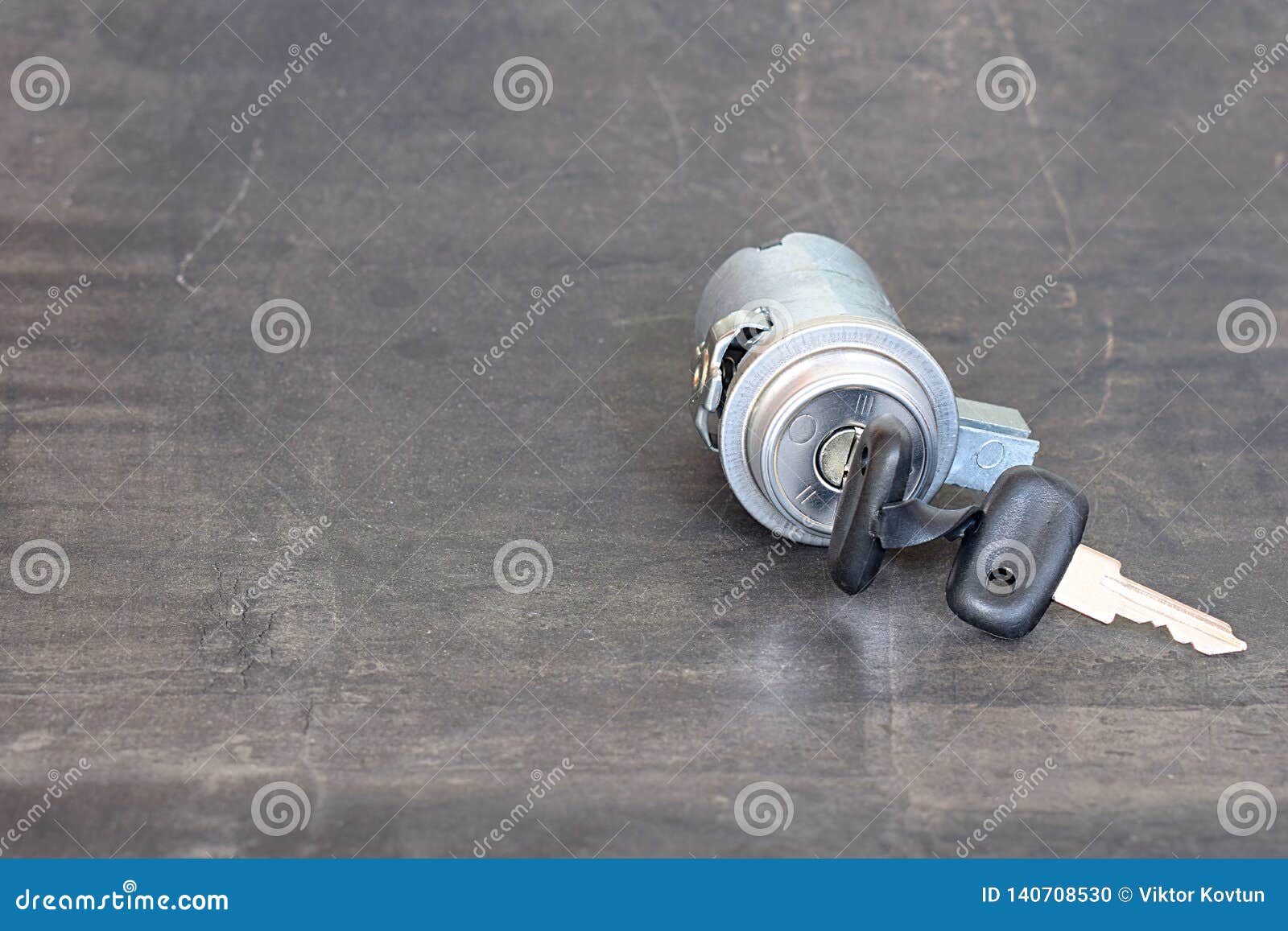 Car Ignition Lock on a Black Background Stock Photo Image of clipping