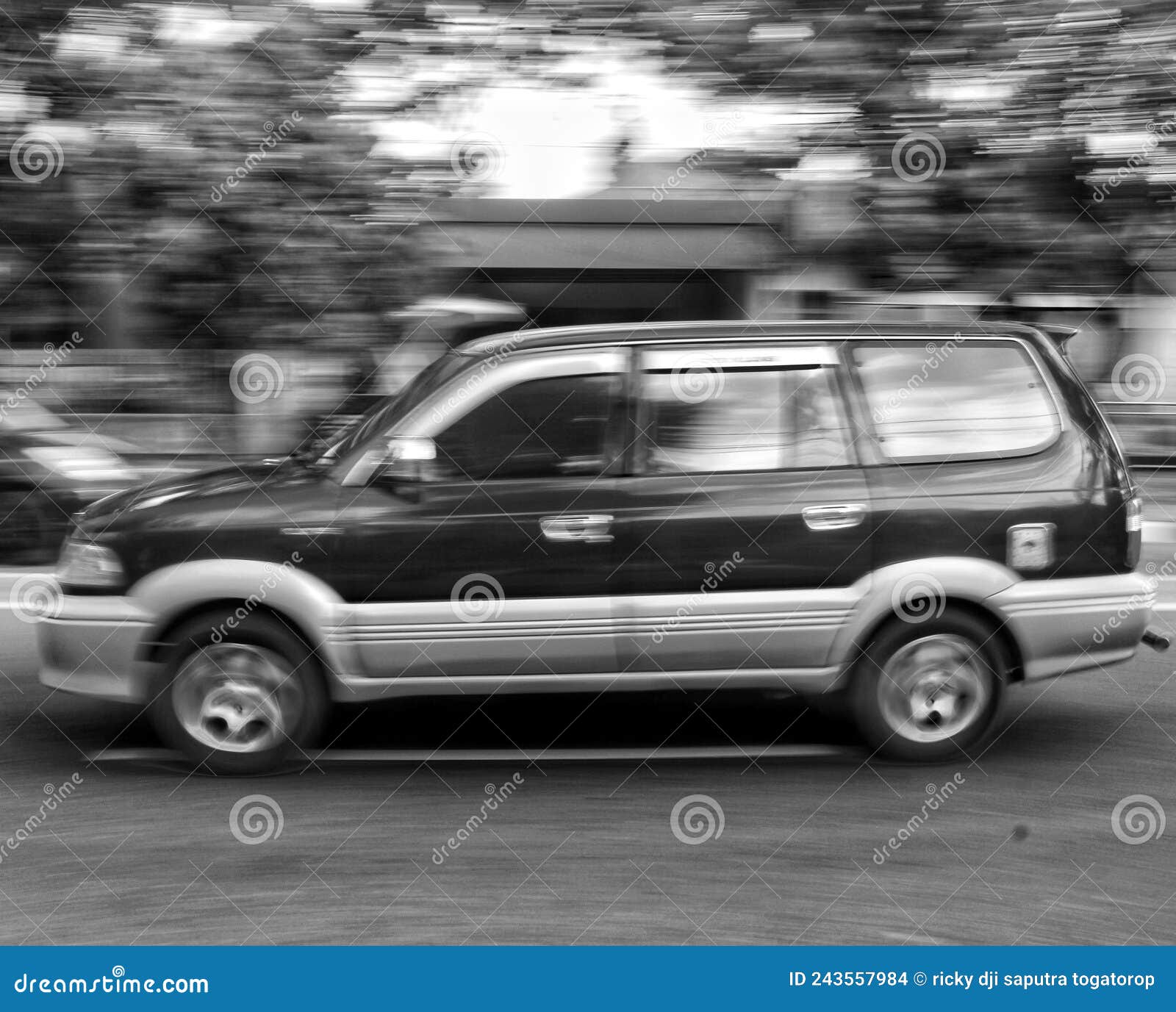 A Car in Indonesia in Black and White Stock Photo - Image of indonesia