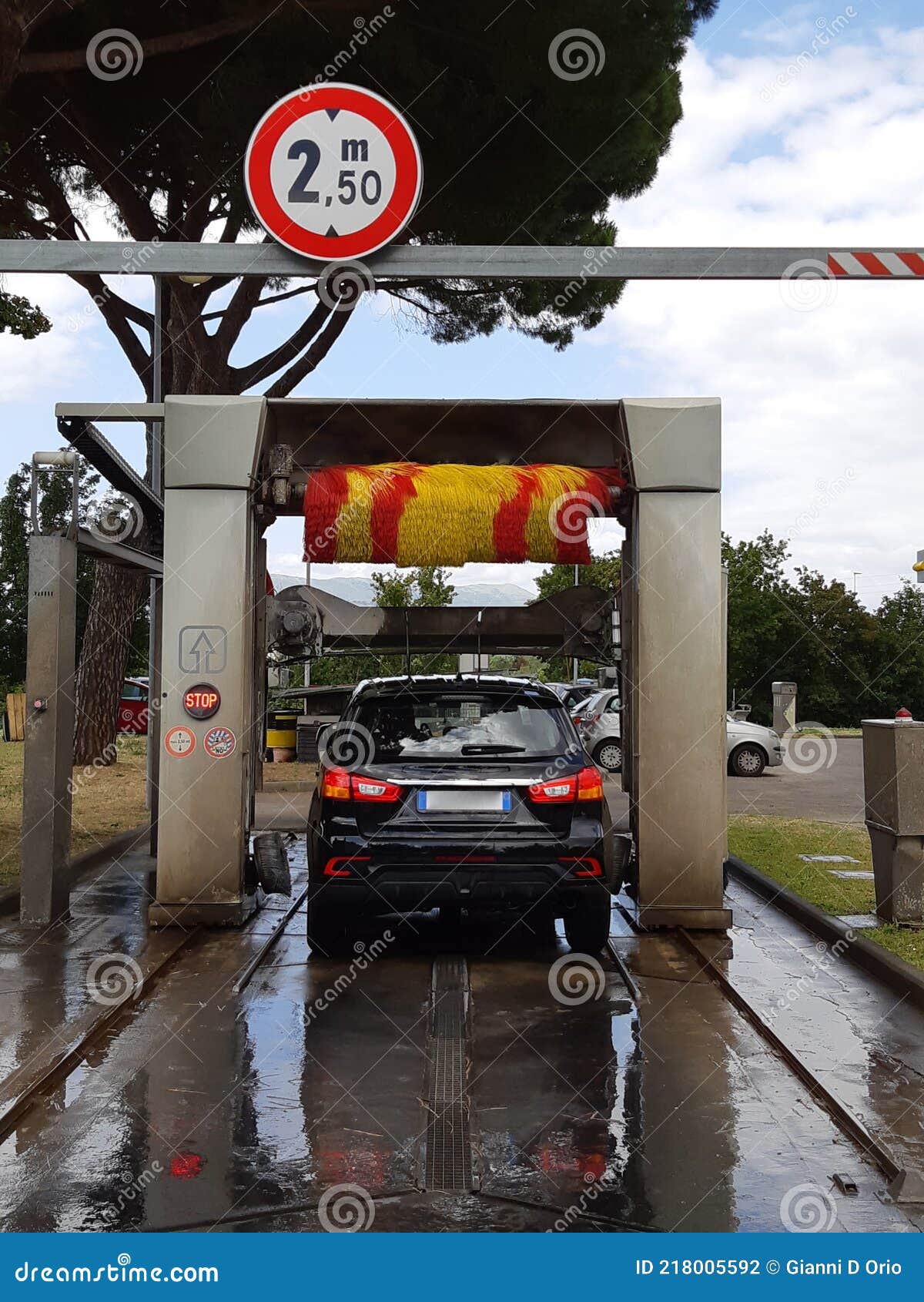Car Inside the Automatic Car Wash in Operation Stock Photo Image of