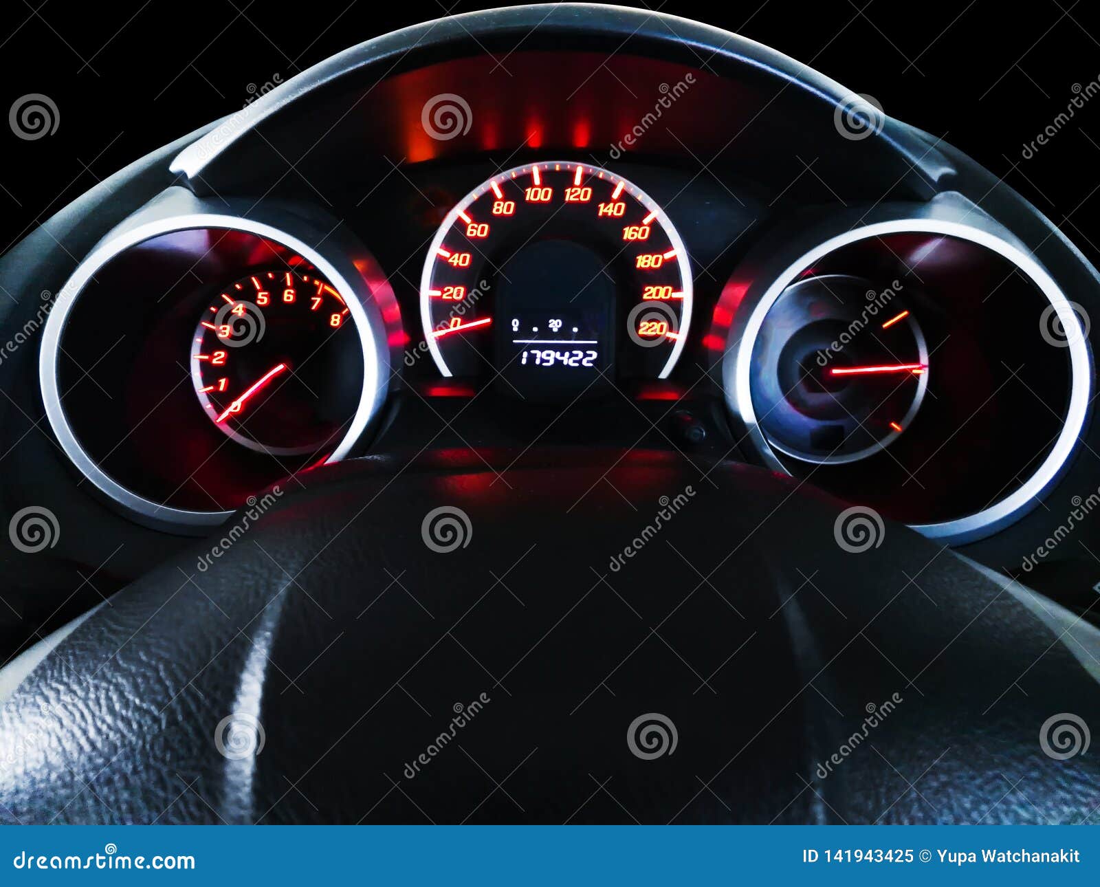 Car Instrument Panel, Car Dashboard Stock Image Image of power, blue 141943425