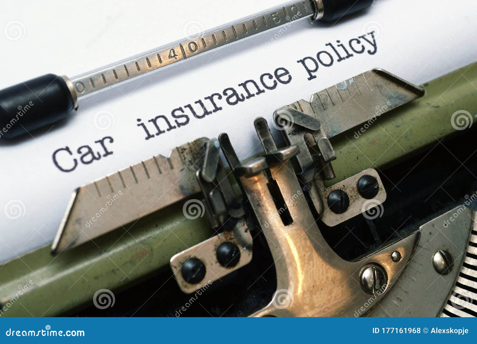 Car insurance policy stock photo. Image of paper, document ...