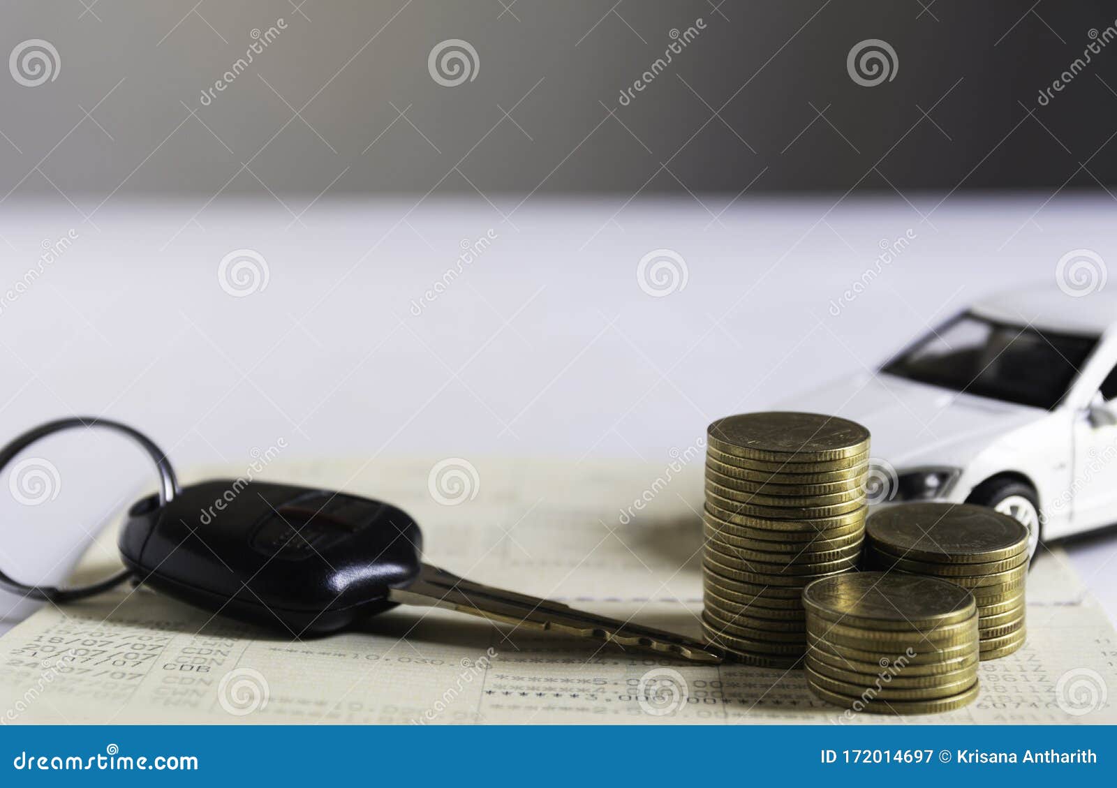 Car Insurance and Car Service. Accounting and Financial Concept Stock