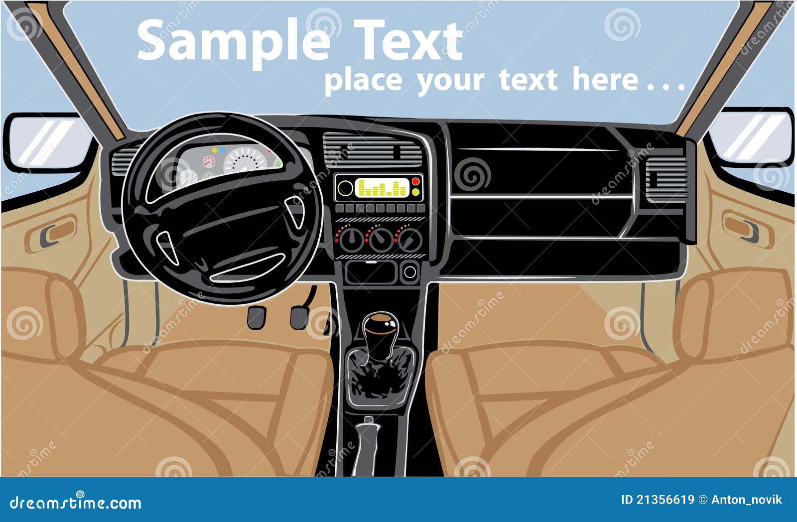 Car interior stock vector. Illustration of concept, modern 21356619