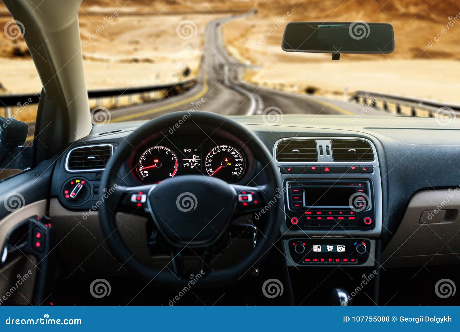 Car Interior Front Dashboard Stock Photo Image Of View