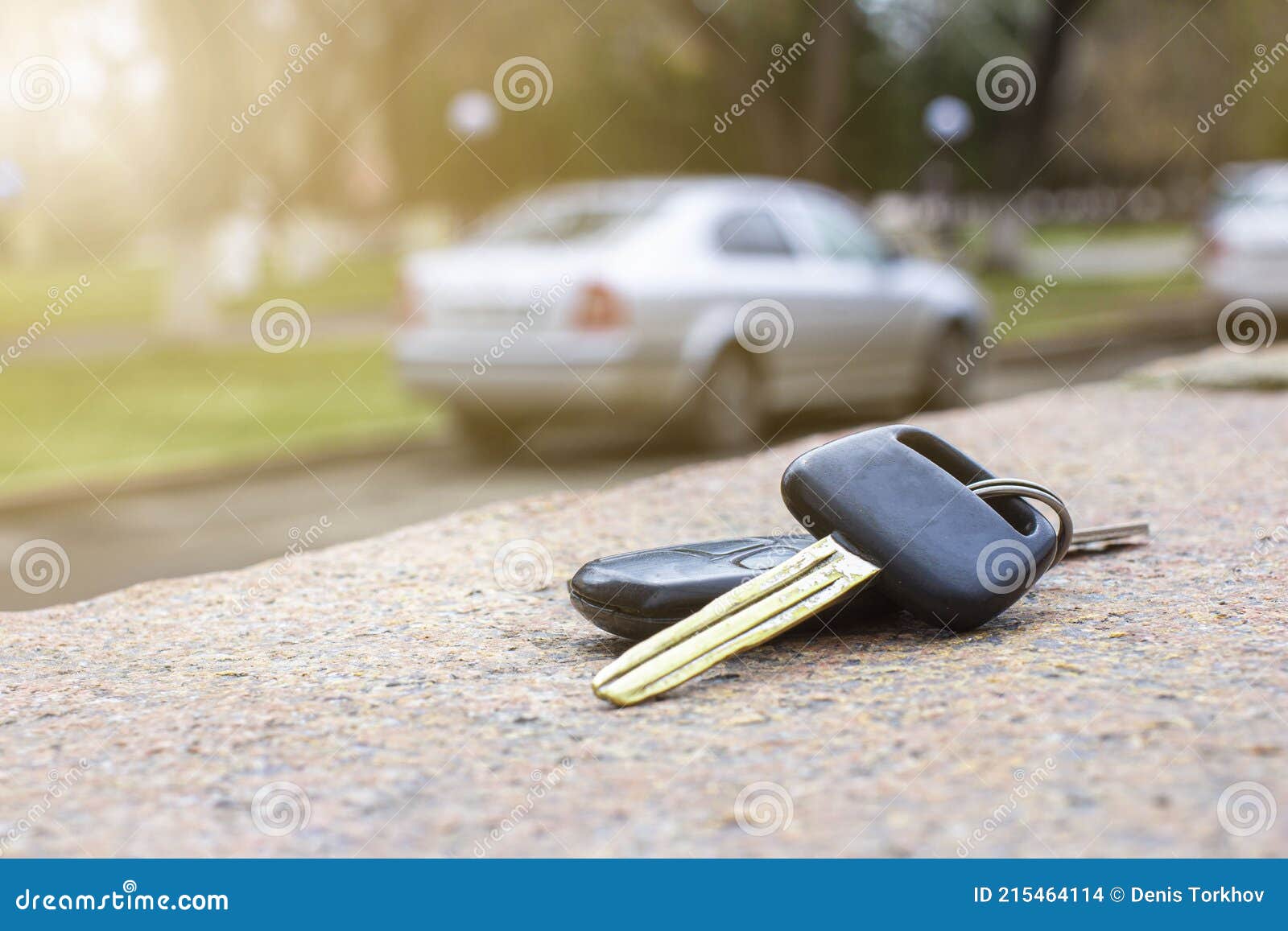 Car Key Fall on the Asphalt Road. Driver Lost His Vehicle Keys and Walks  Away. Misfortune Concept Stock Photo - Image of cement, door: 215464114