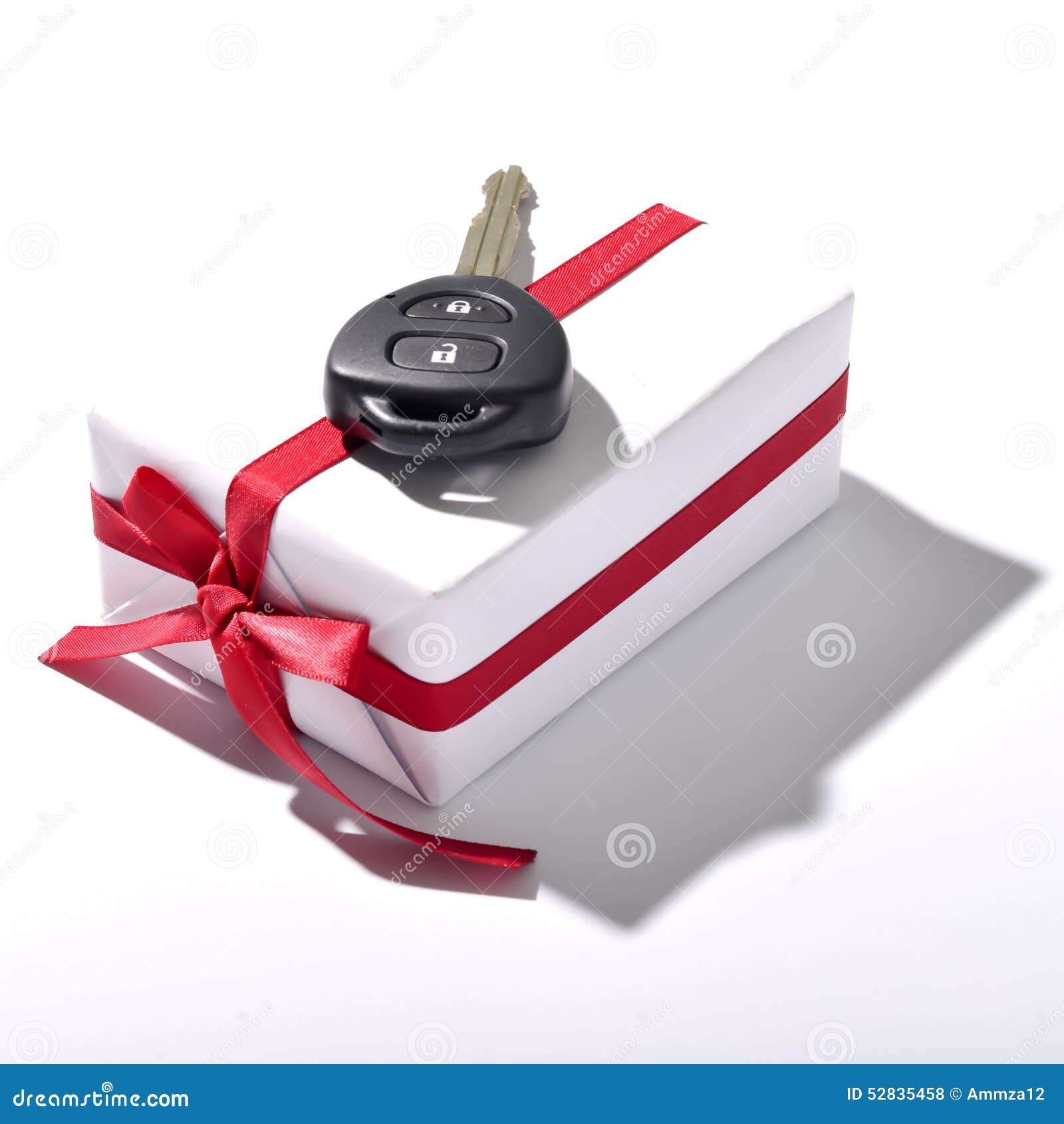Car key and gift box stock photo. Image of symbol, keys 52835458