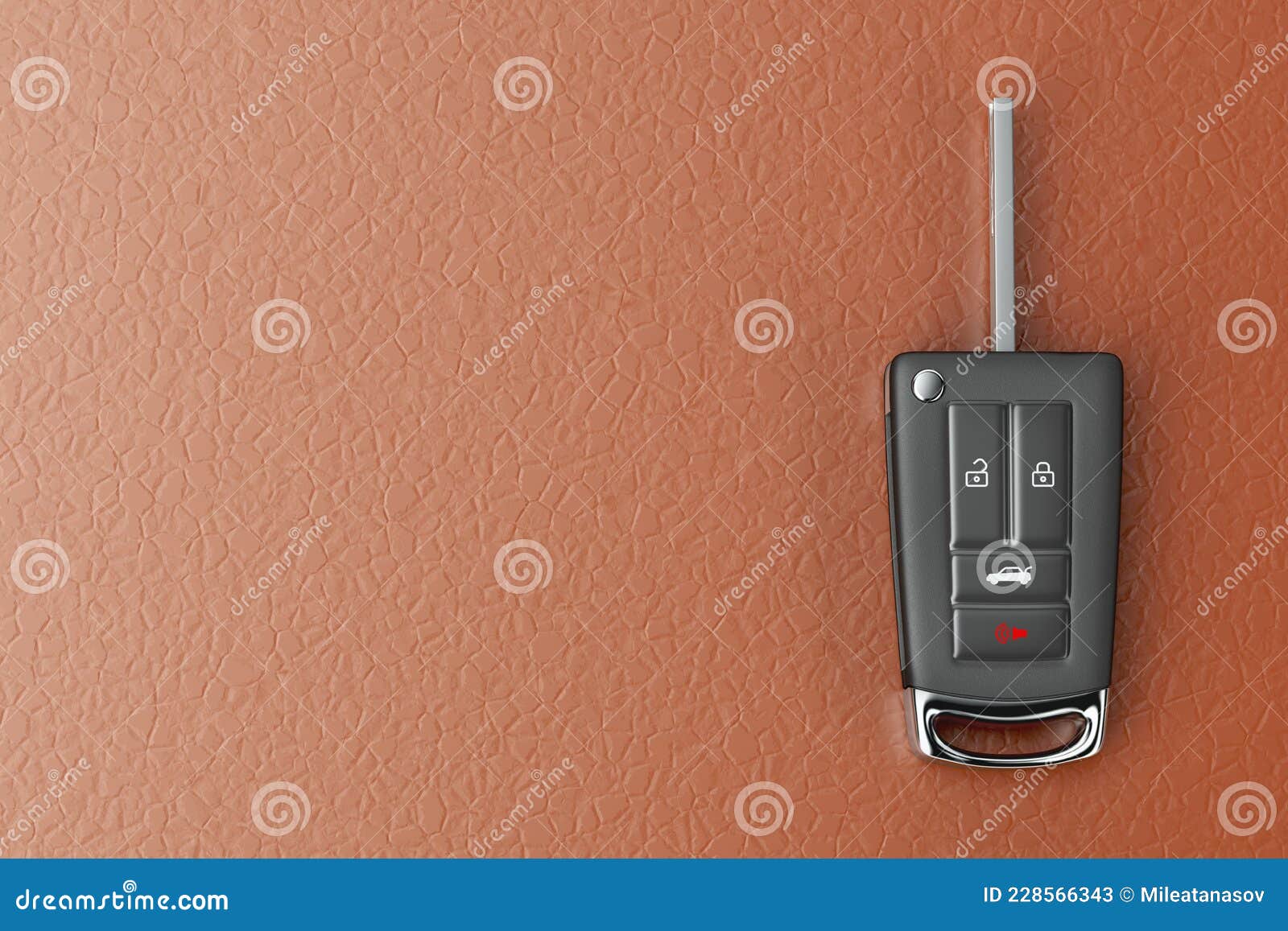 Car key on leather seat stock illustration. Illustration of remote