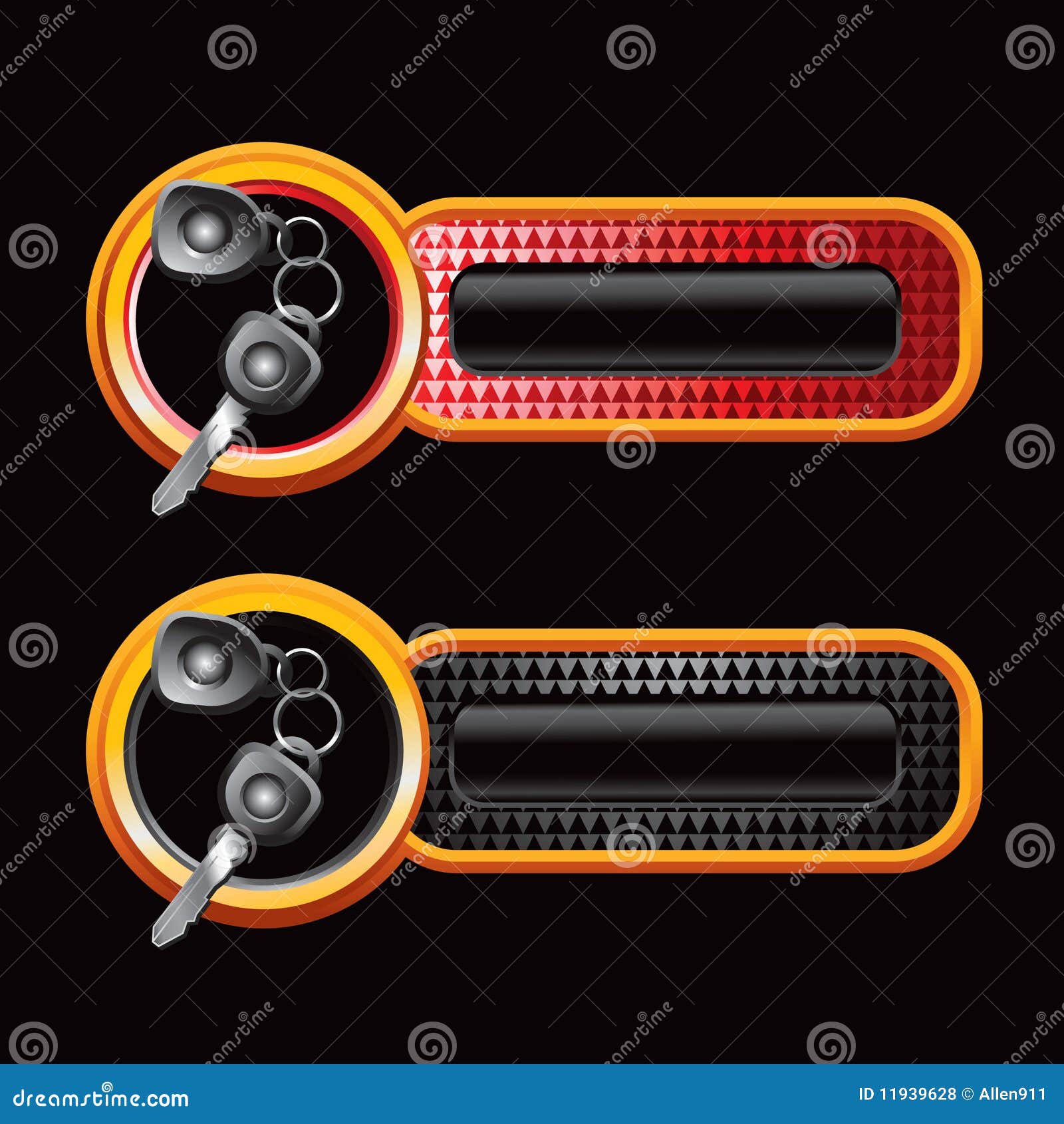car-keys-on-checkered-banners-stock-vector-illustration-of-entry