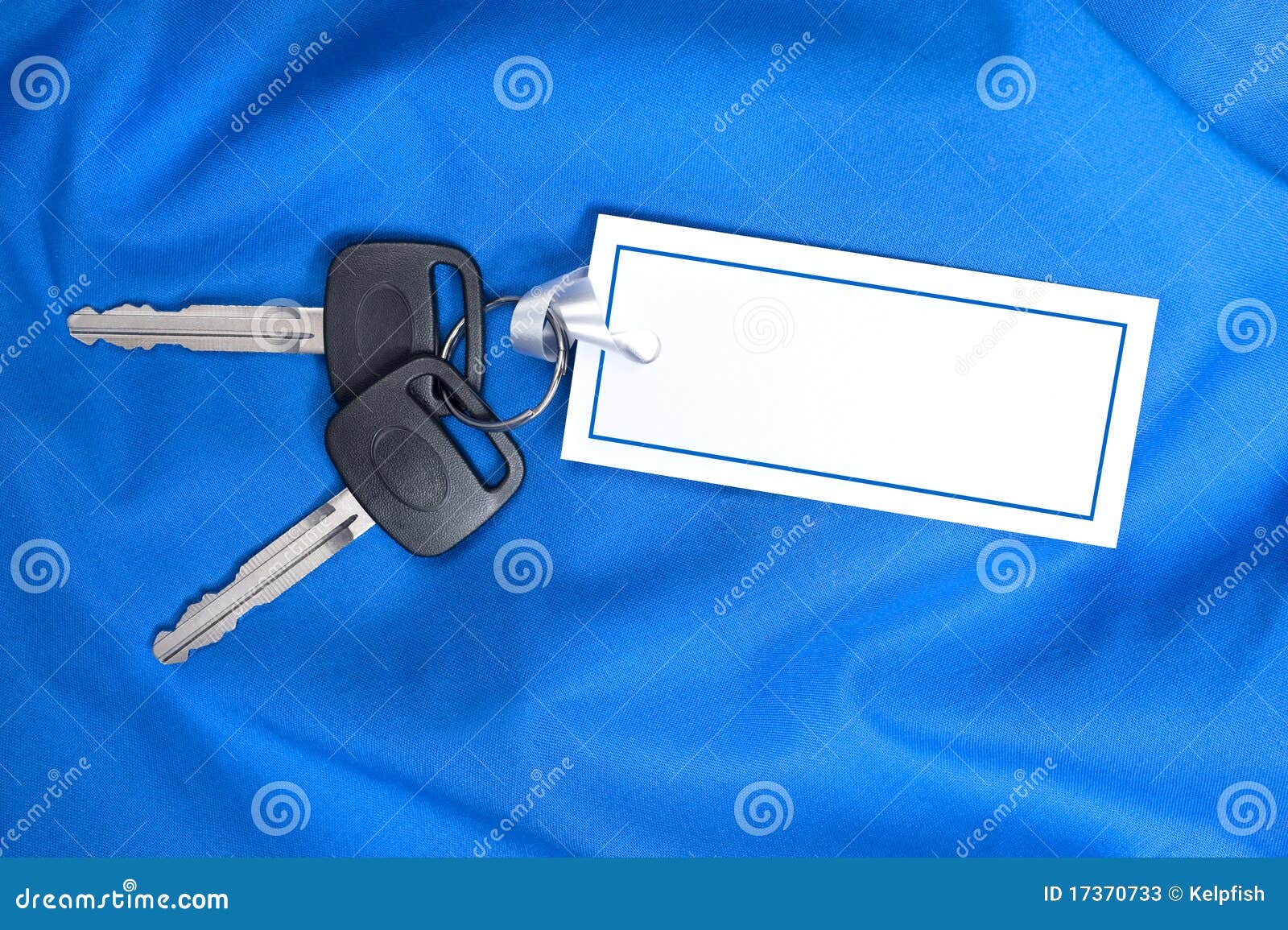 Car Keys and Gift Card on Blue Stock Image Image of card, ribbon