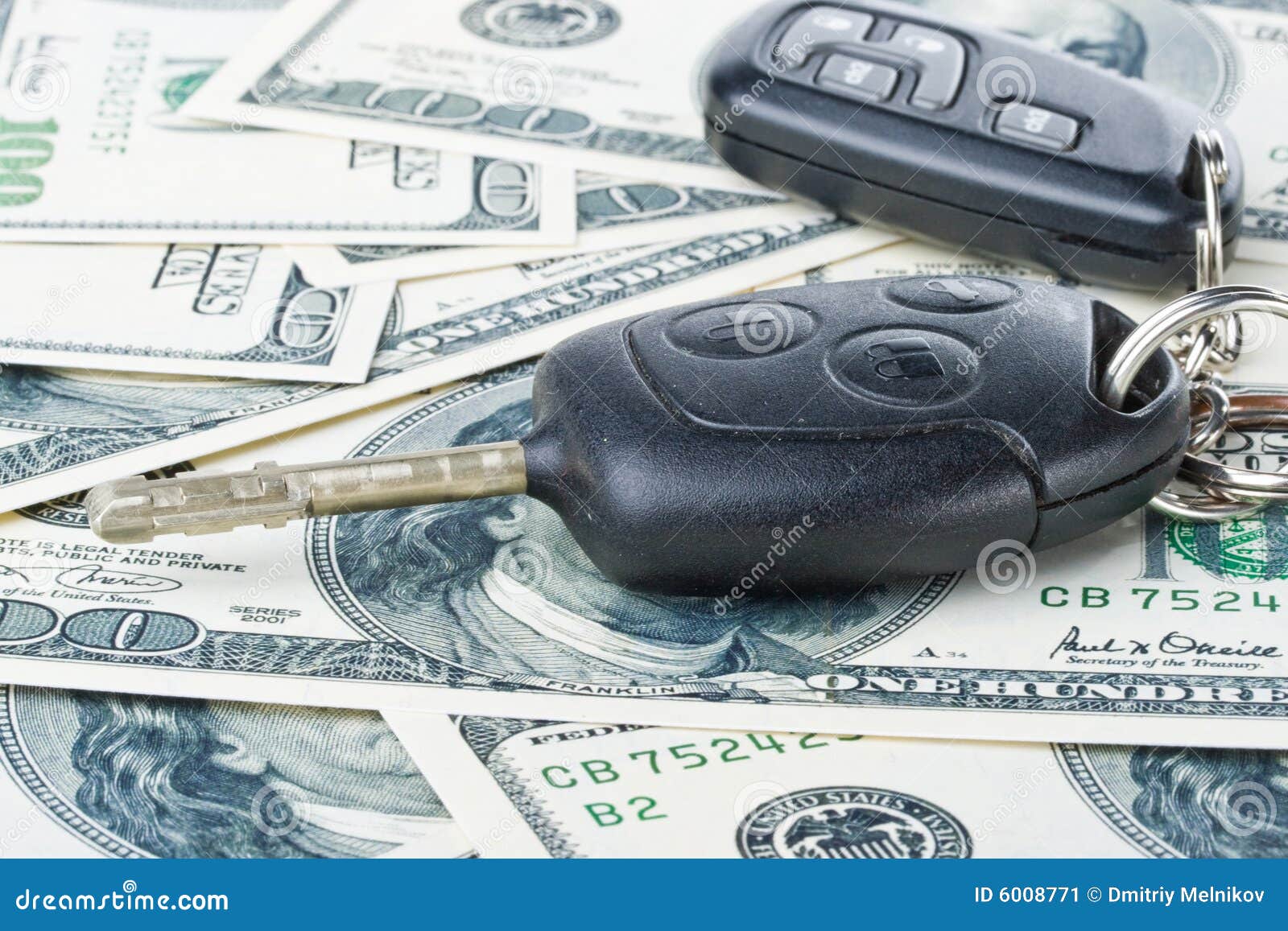Car keys and money stock image. Image of sale, currency 6008771
