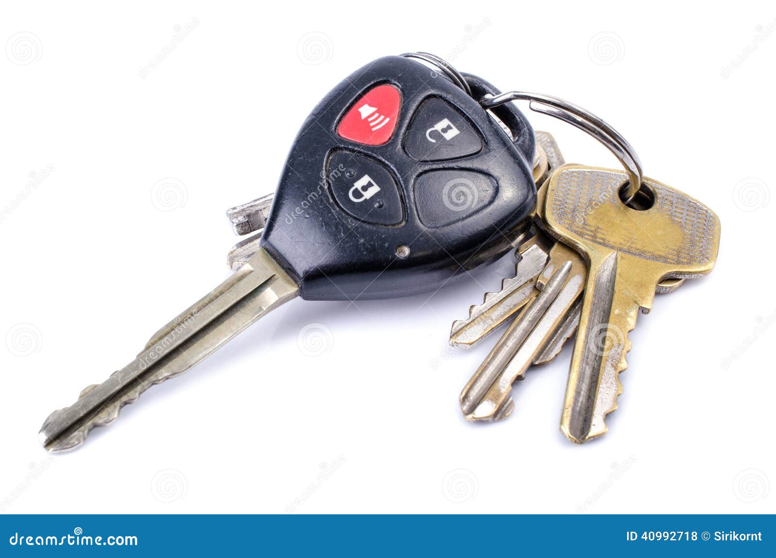 Old Car Key And Leather Holder Stock Photo - Download Image Now