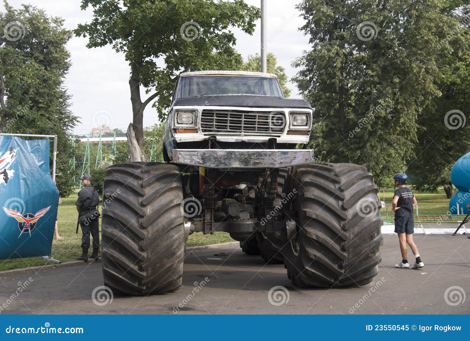 A car with large wheels editorial image. Image of high 23550545