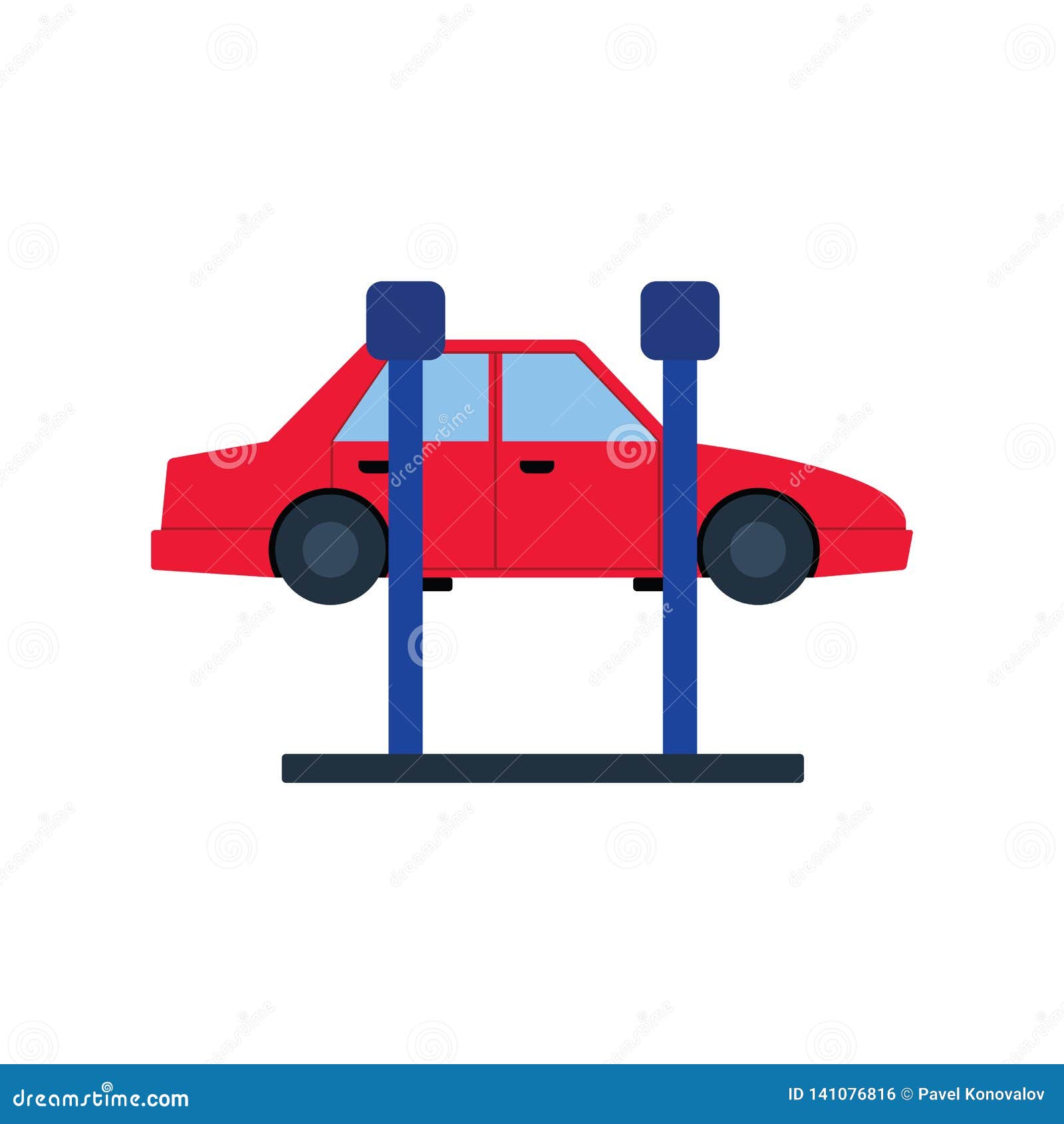 Car lift icon stock vector. Illustration of jack, auto 141076816