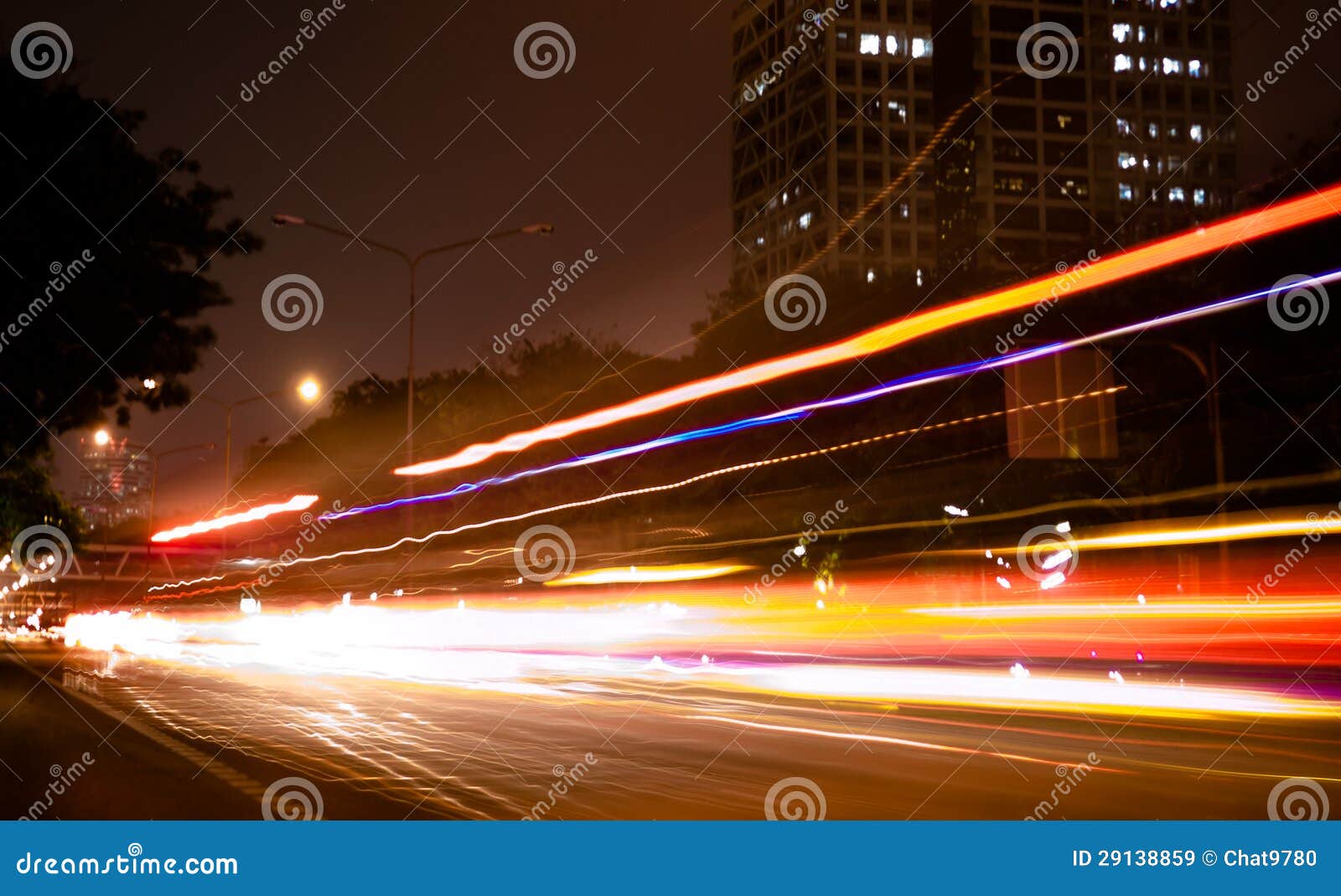 Car light in motion stock image. Image of urban, traffic 29138859