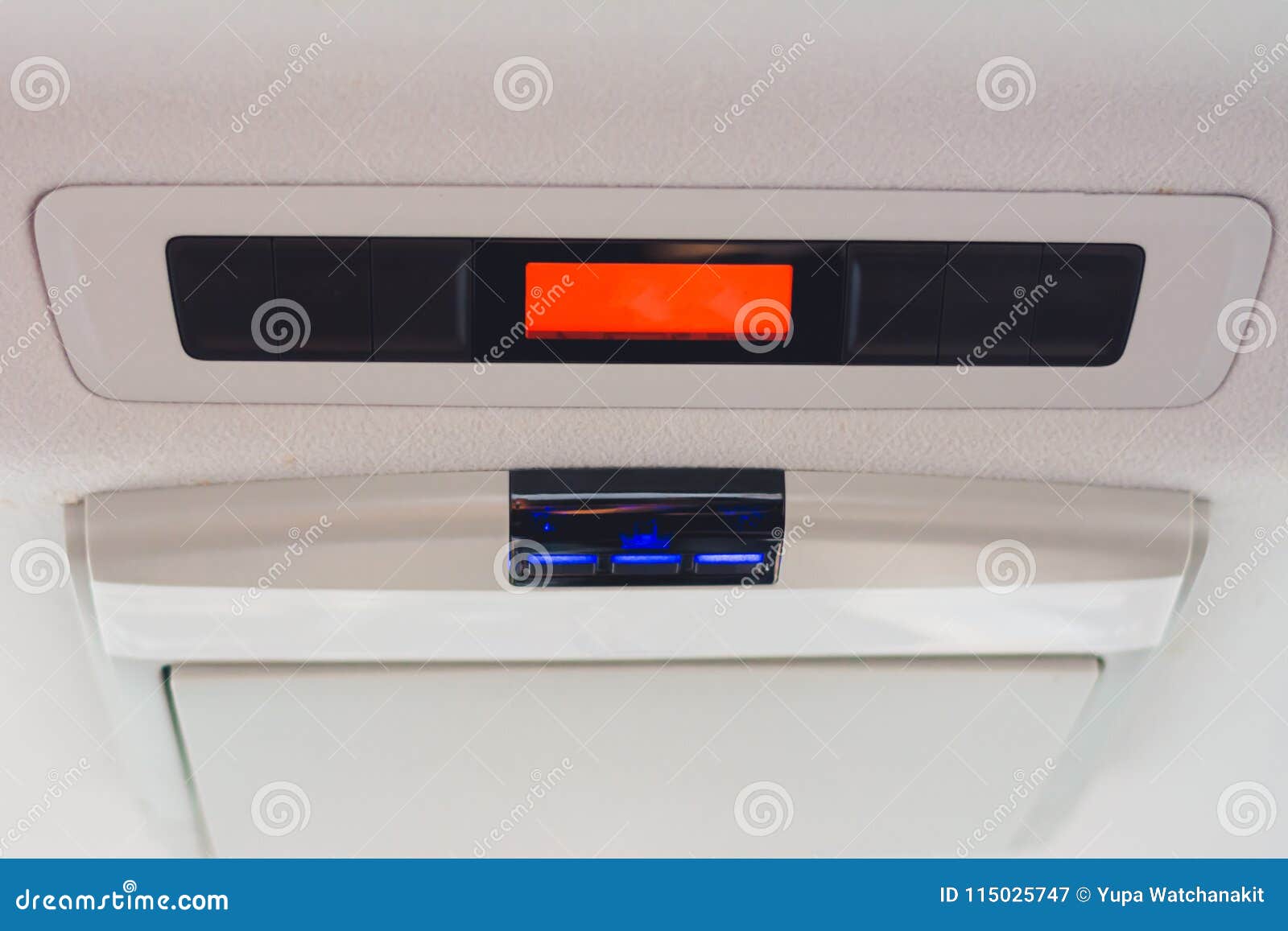 Car Light Panel on the Top with Buttons Stock Image Image of close