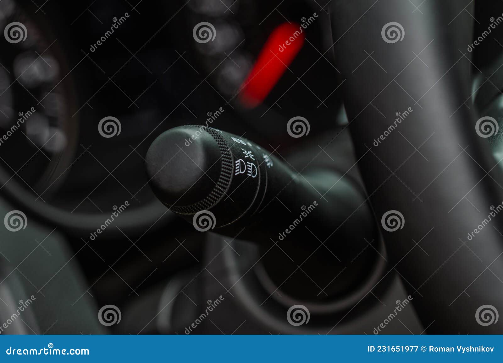 Car Lighting Switch. Light Knob in the Car Stock Image Image of auto