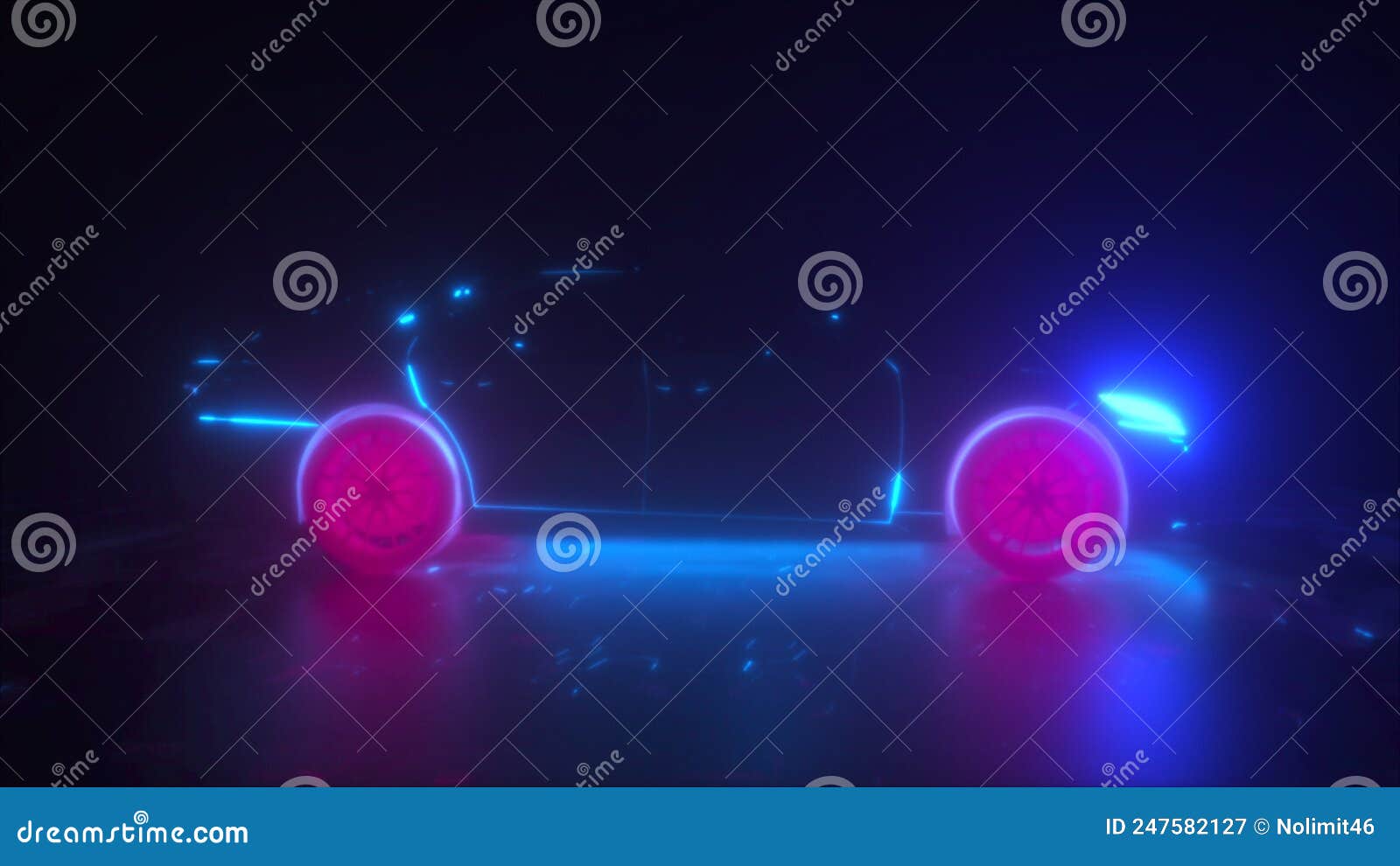 Car with lights stock illustration. Illustration of automobile 247582127