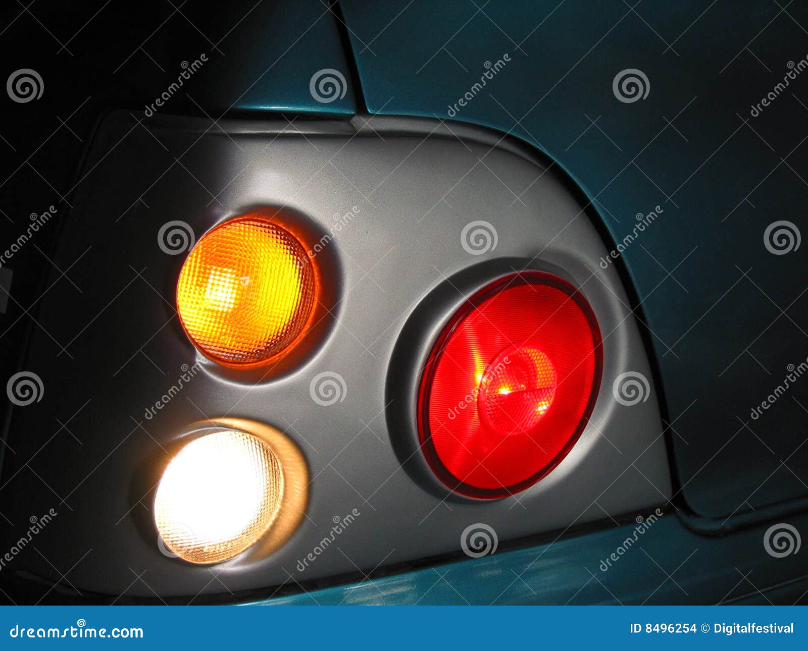 Car Lights And Custom Designer Automobiles Stock Photo
