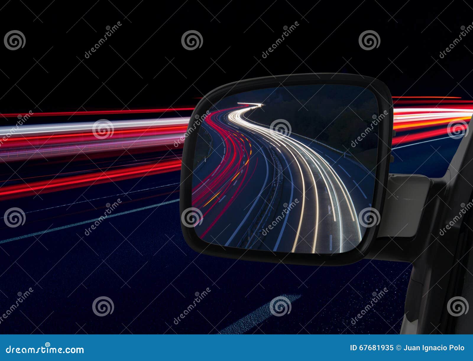 Car lights and mirror stock image. Image of driving, concept 67681935