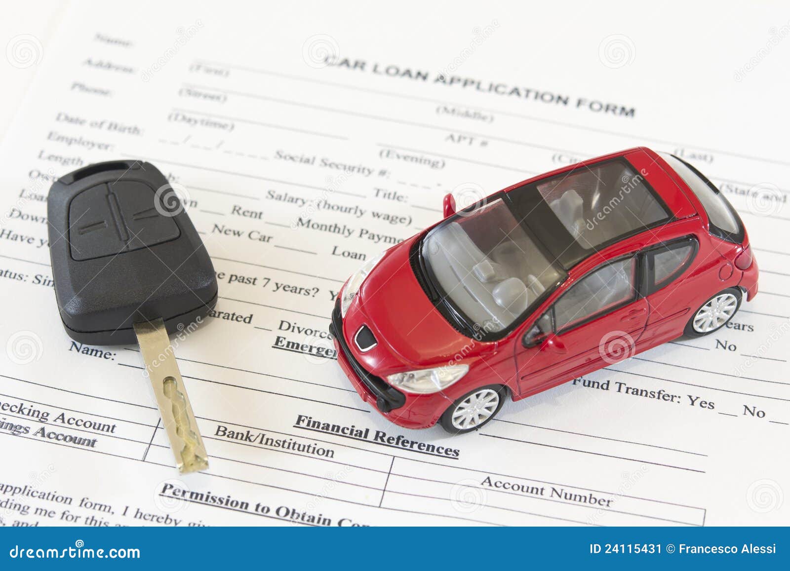 car loan application form