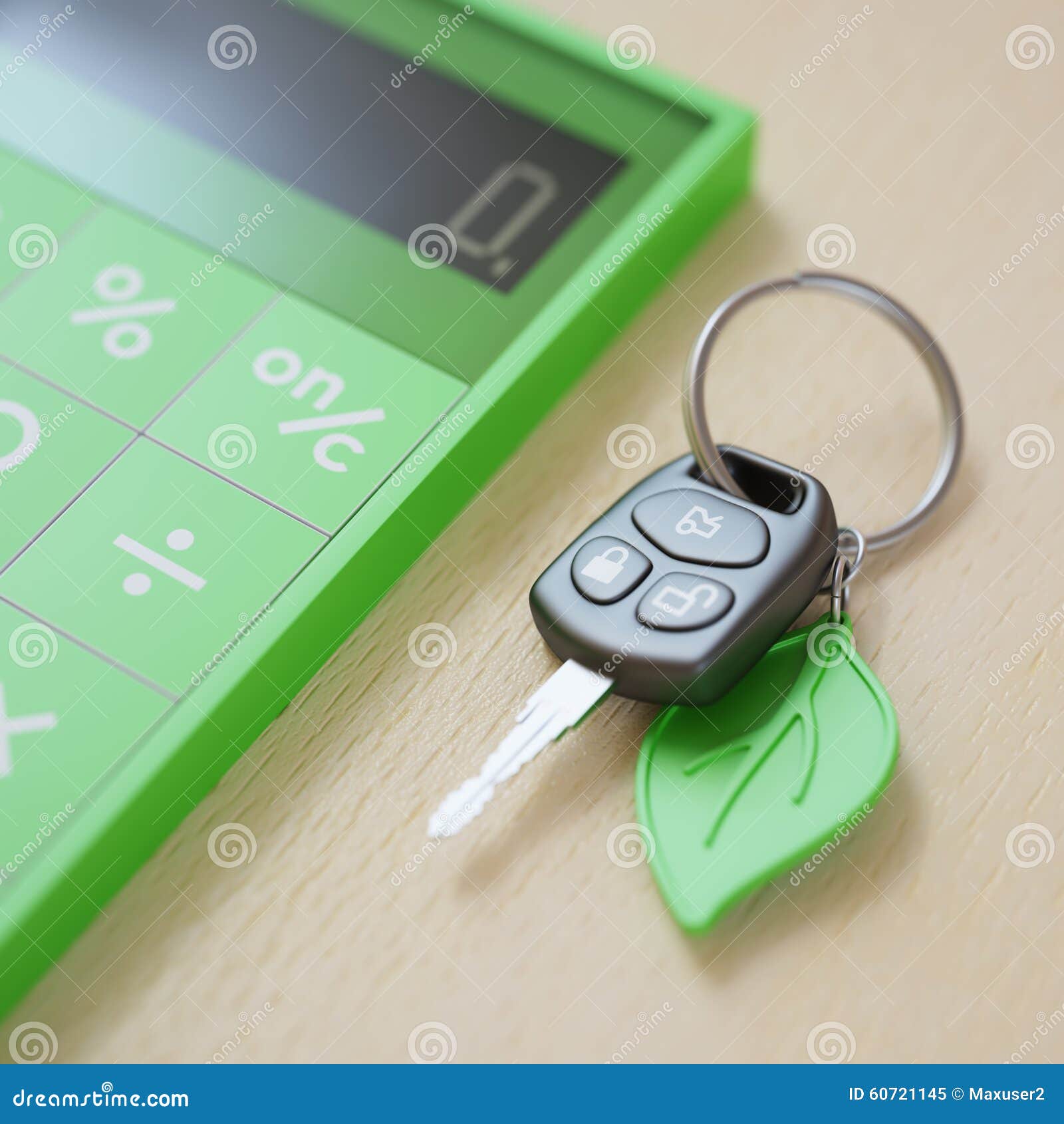 car loan calculation concept with car keys