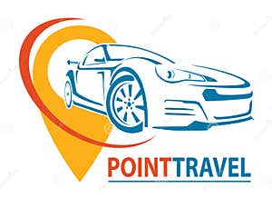 Car Logo Design Creative Vector Icon Point Travel Vector Car Logo Design Creative Vector Icon Point Travel Vector