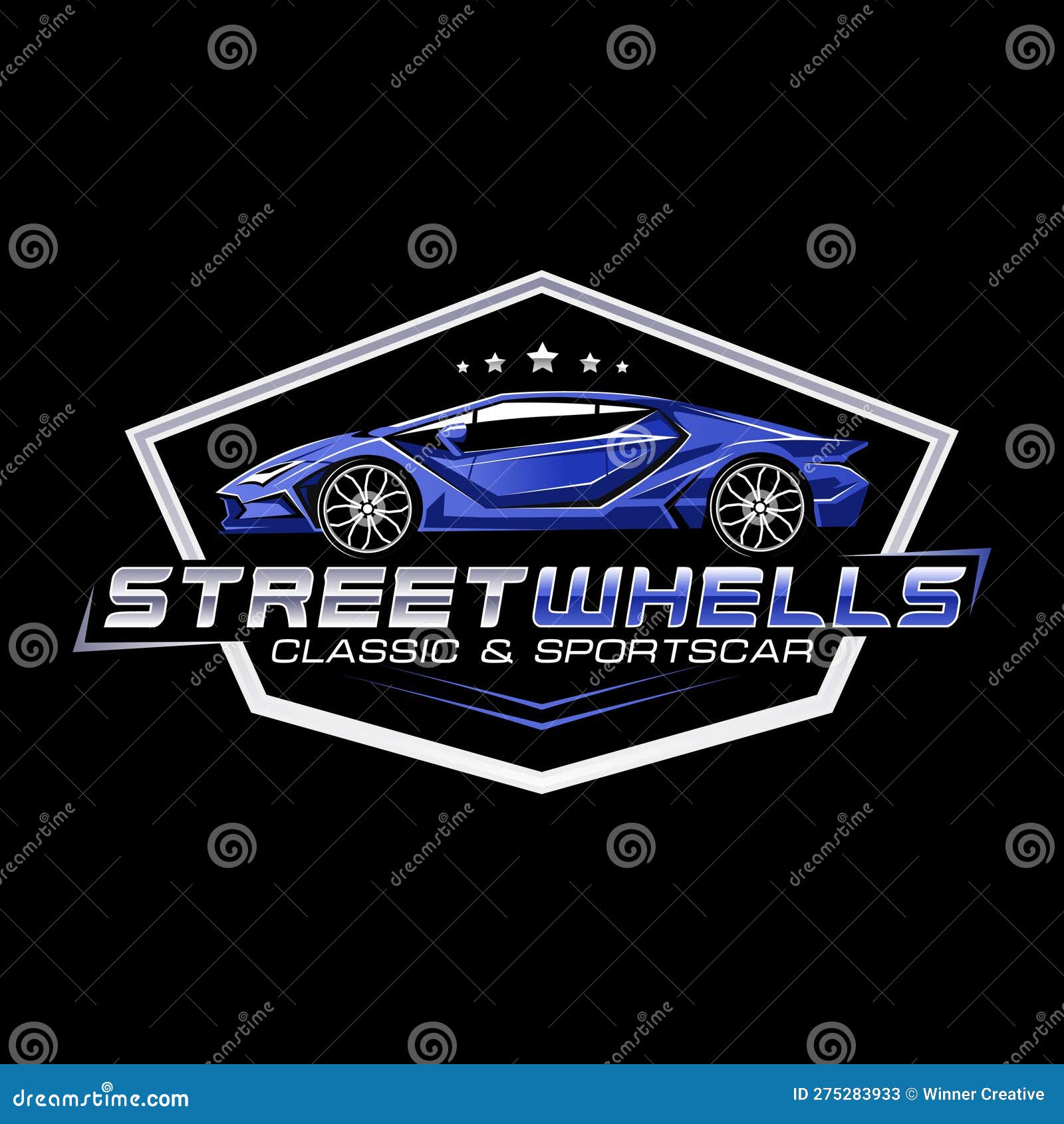 Blue Car Logo Design Illustration Vector Stock Vector Illustration of