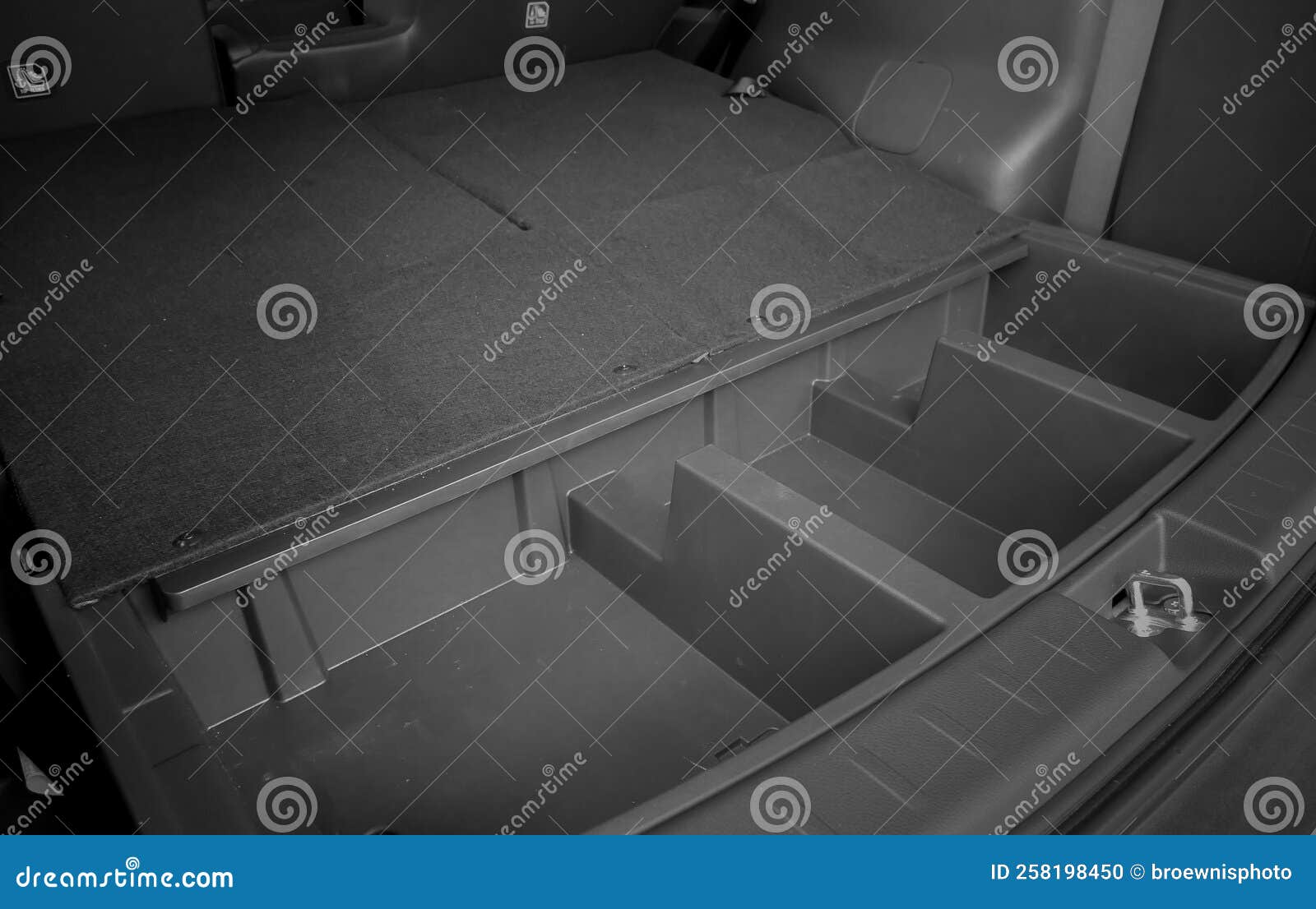 Car Luggage Compartment Tray on the Back of Car Stock Photo Image of