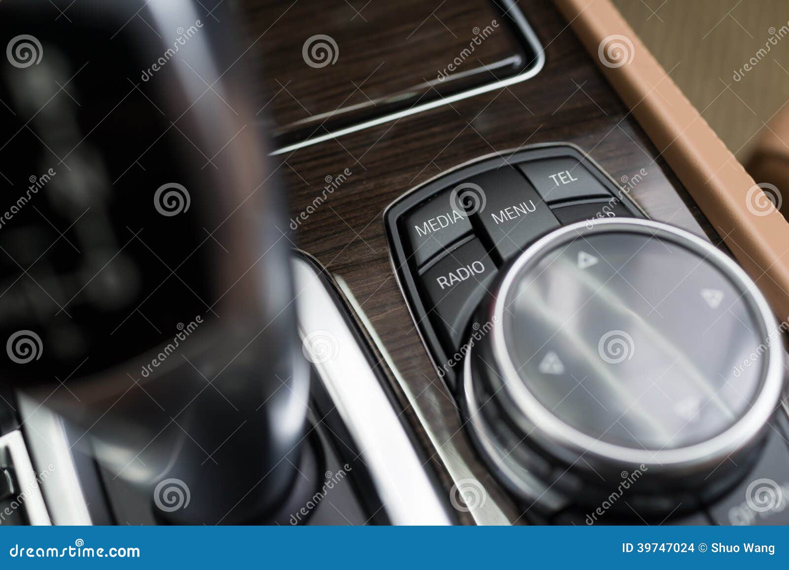 Car media center button stock photo. Image of start, center 39747024