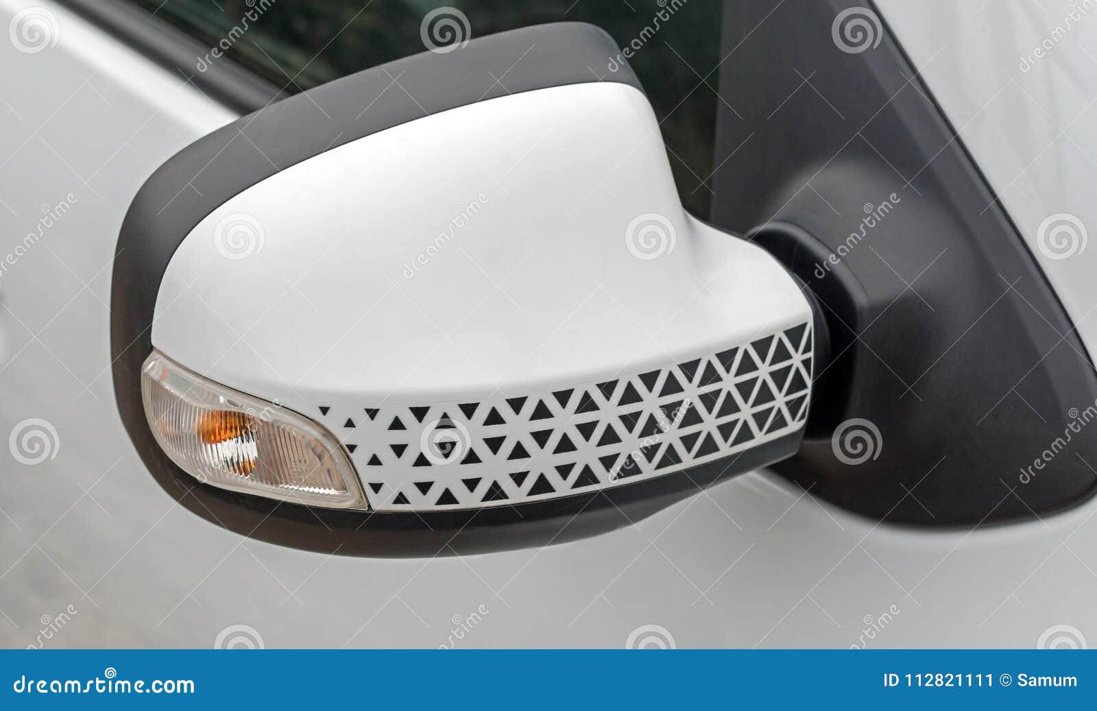 Car mirror with lamp stock image. Image of mirror, sport 112821111