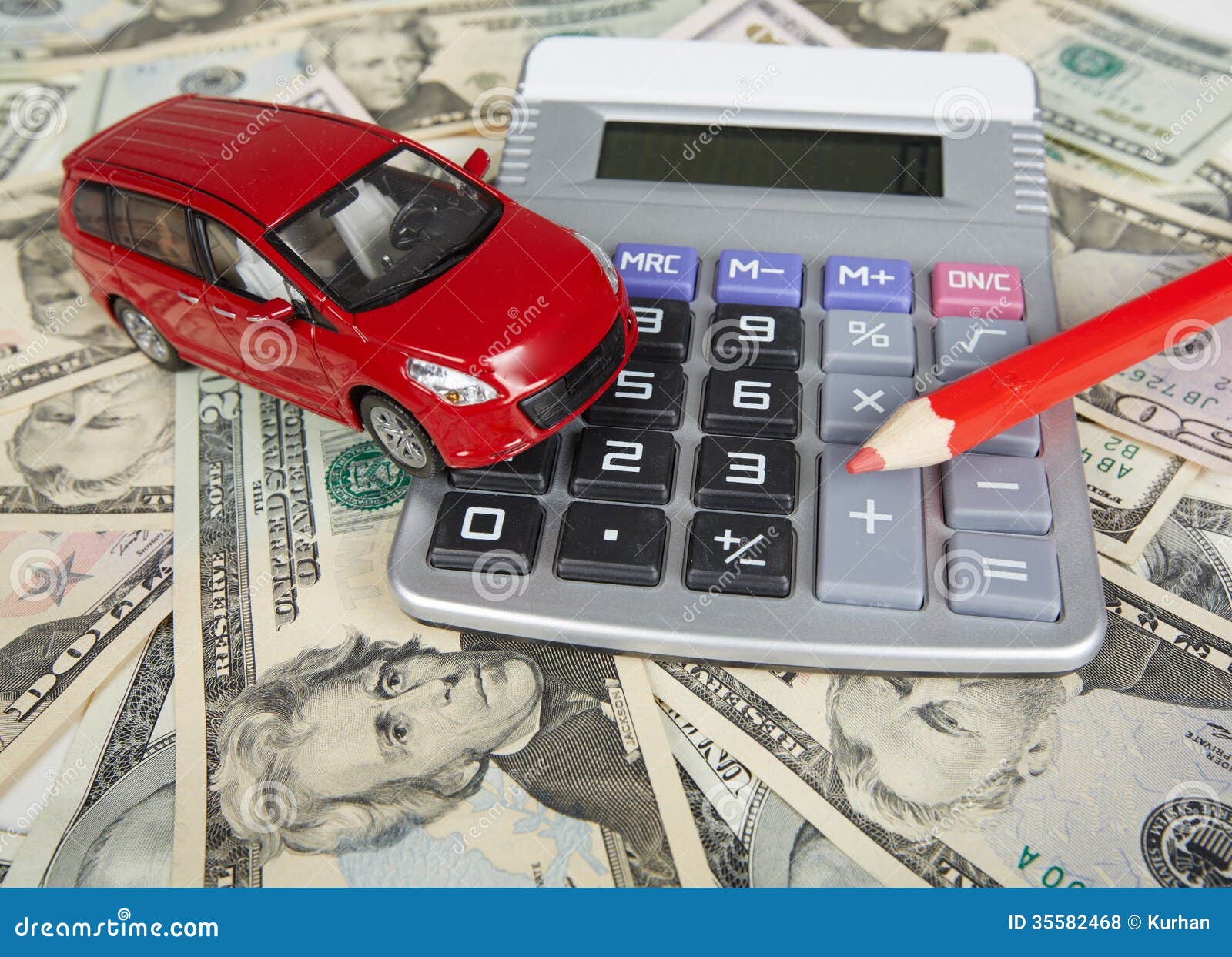 Car money and calculator. stock photo. Image of expenses 35582468