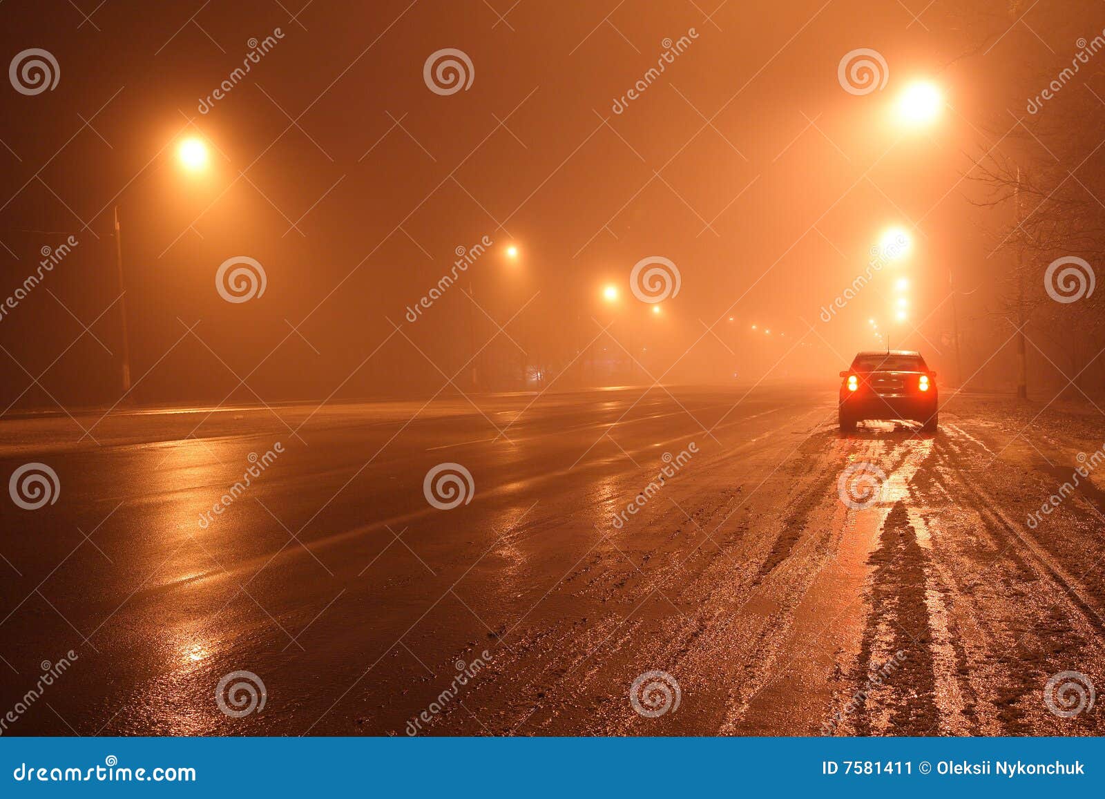 car at night