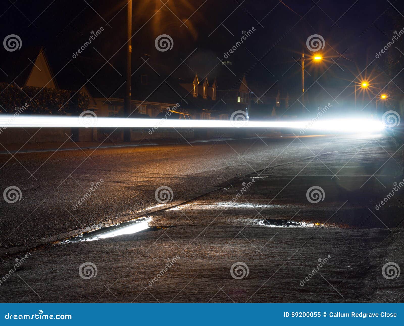 Car Night Time Lights Long Exposure Stock Image Image of blur, lights