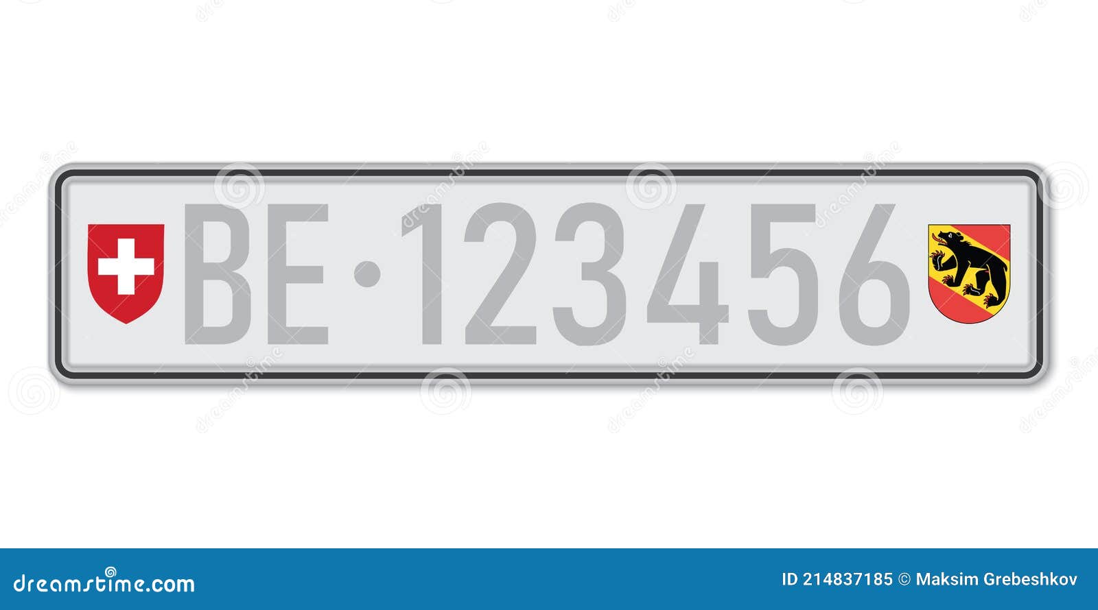 Sizes number plate License Plate