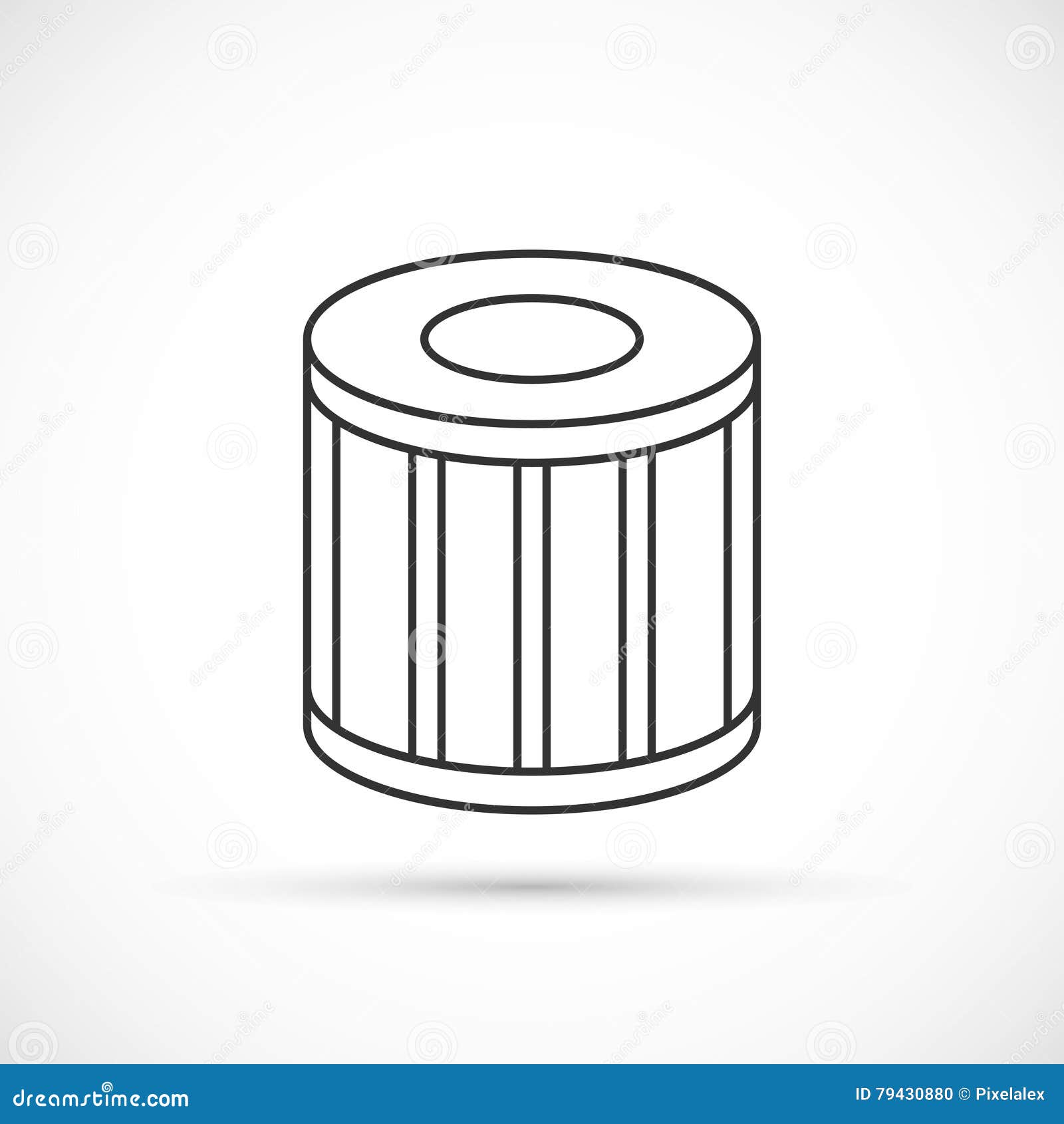 Car Oil Filter Outline Icon Stock Vector - Illustration of filter ...