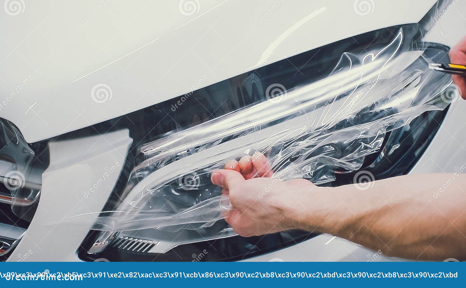 Car Paint Protection, Protect Coating Installation Stock Photo Image