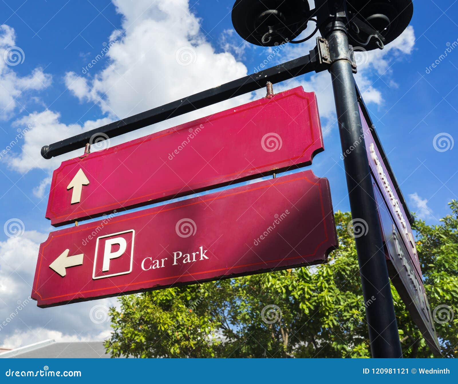 Car Park Signboard Color Outdoor in the City Photo Stock Image - Image ...