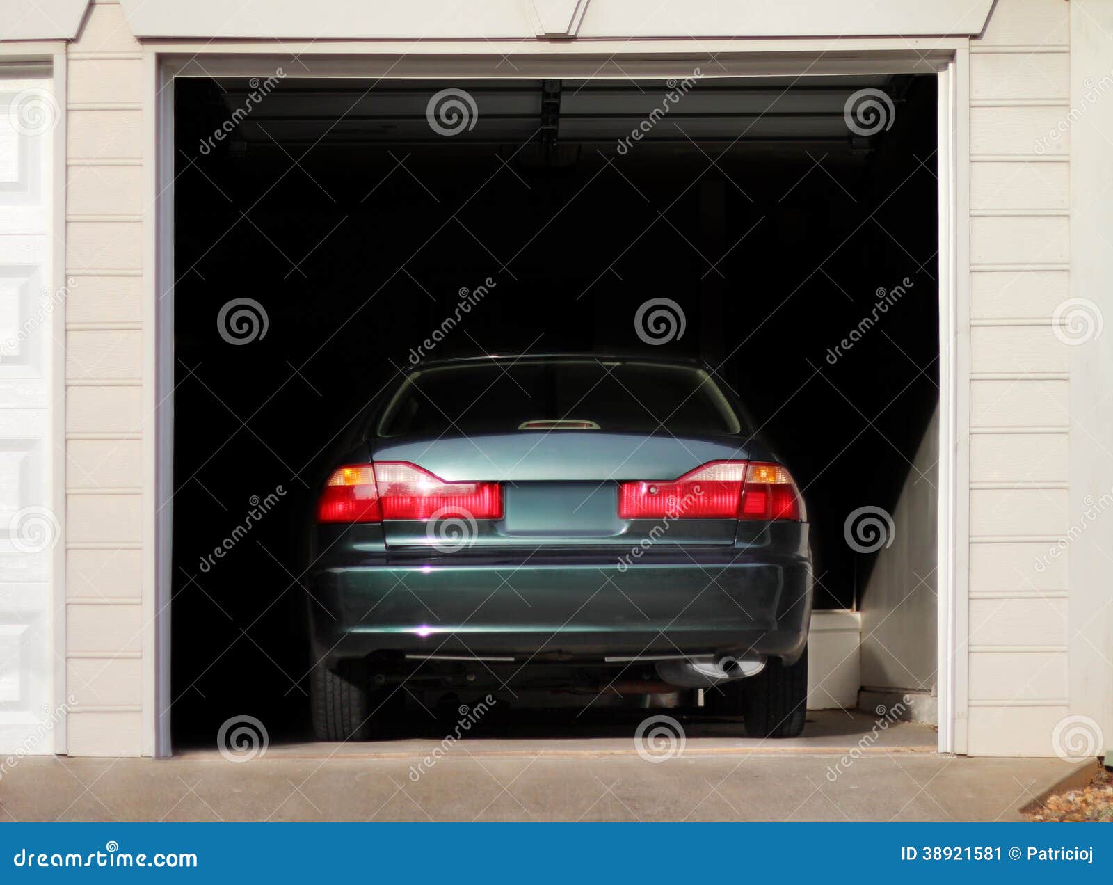 car parked in a garage