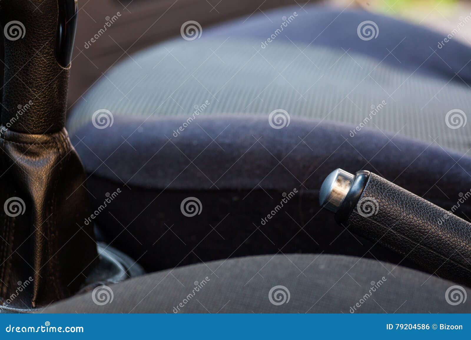 Car parking brake stock photo. Image of interior, leather 79204586