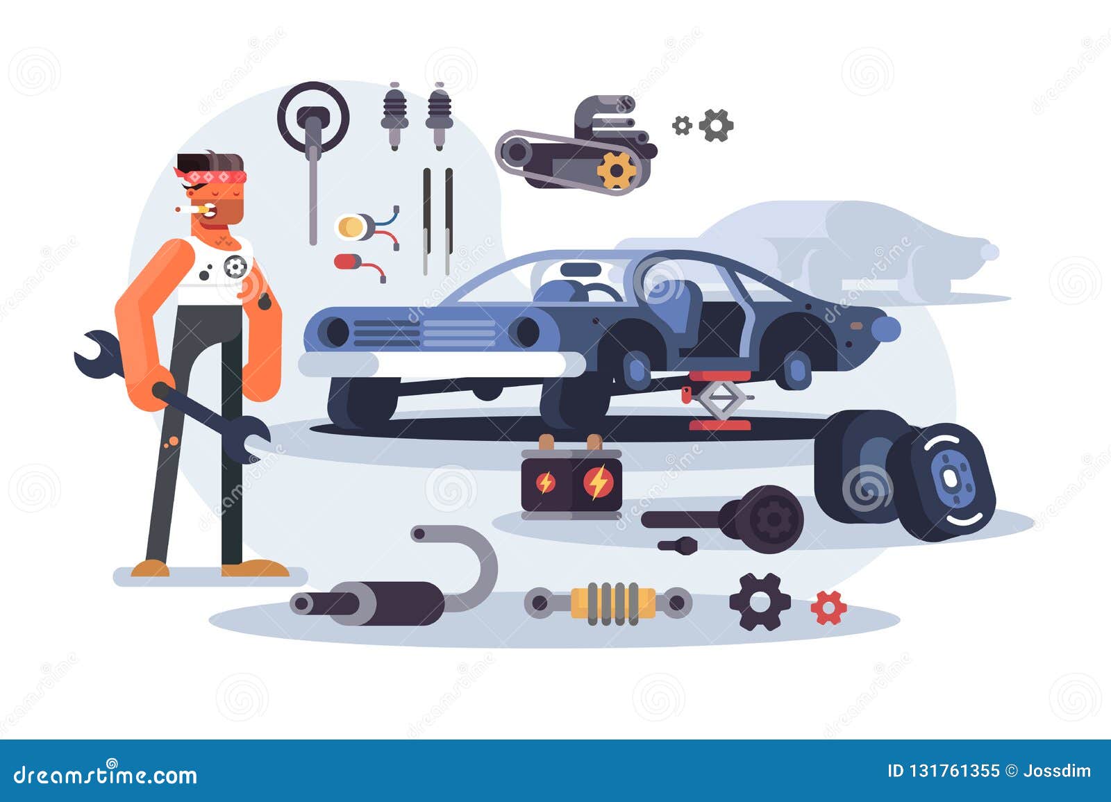 car parts gears different mechanism