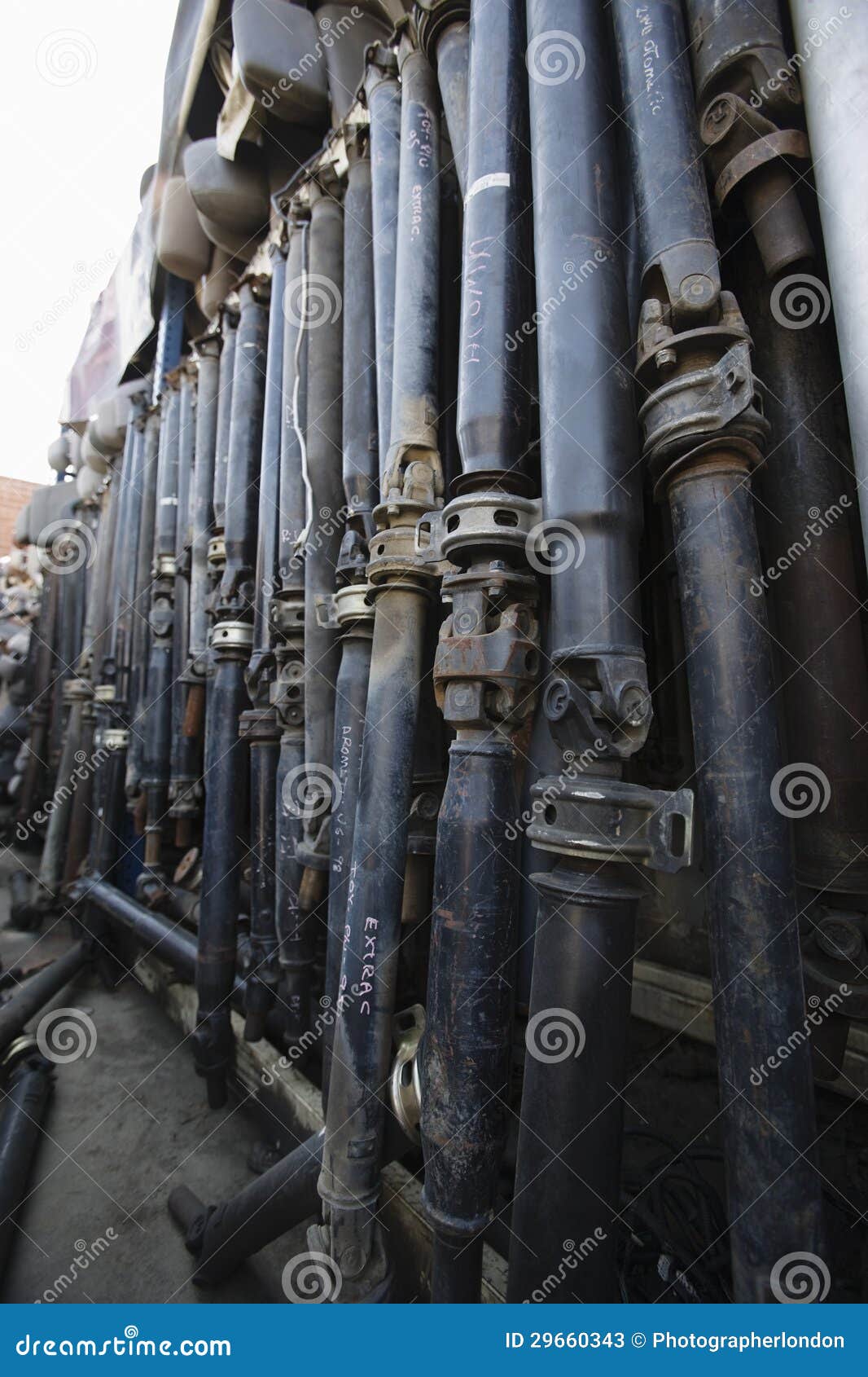 Car Parts in Junkyard stock image. Image of pipe, scrap 29660343
