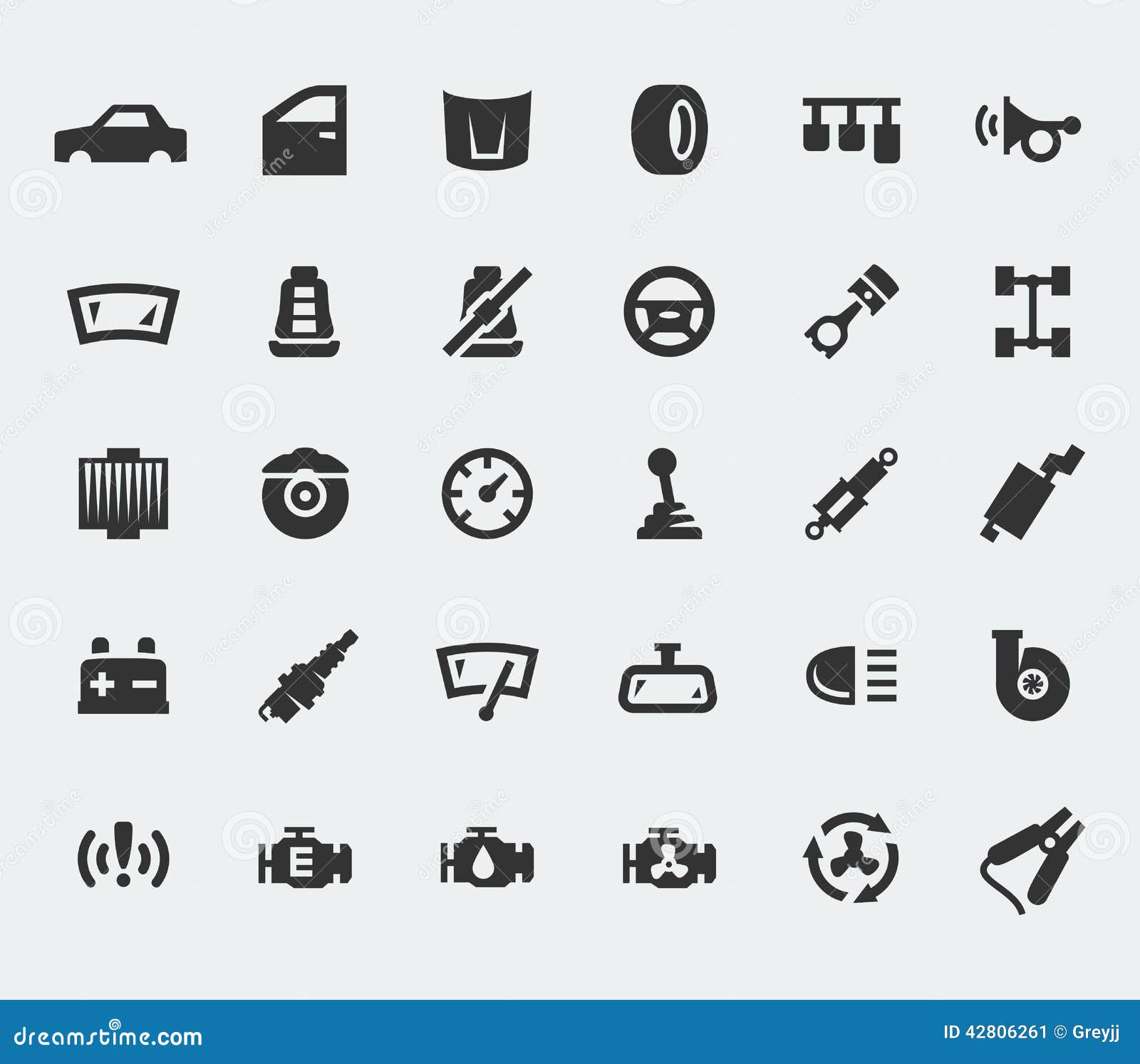 car parts large icons