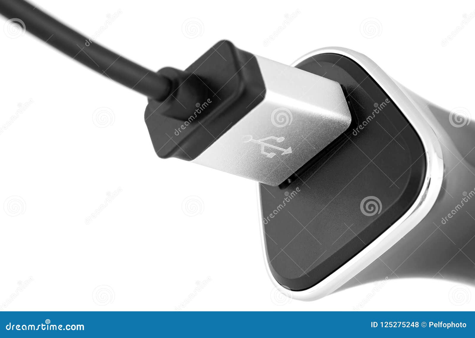 Car phone charger stock photo. Image of auto, current 125275248