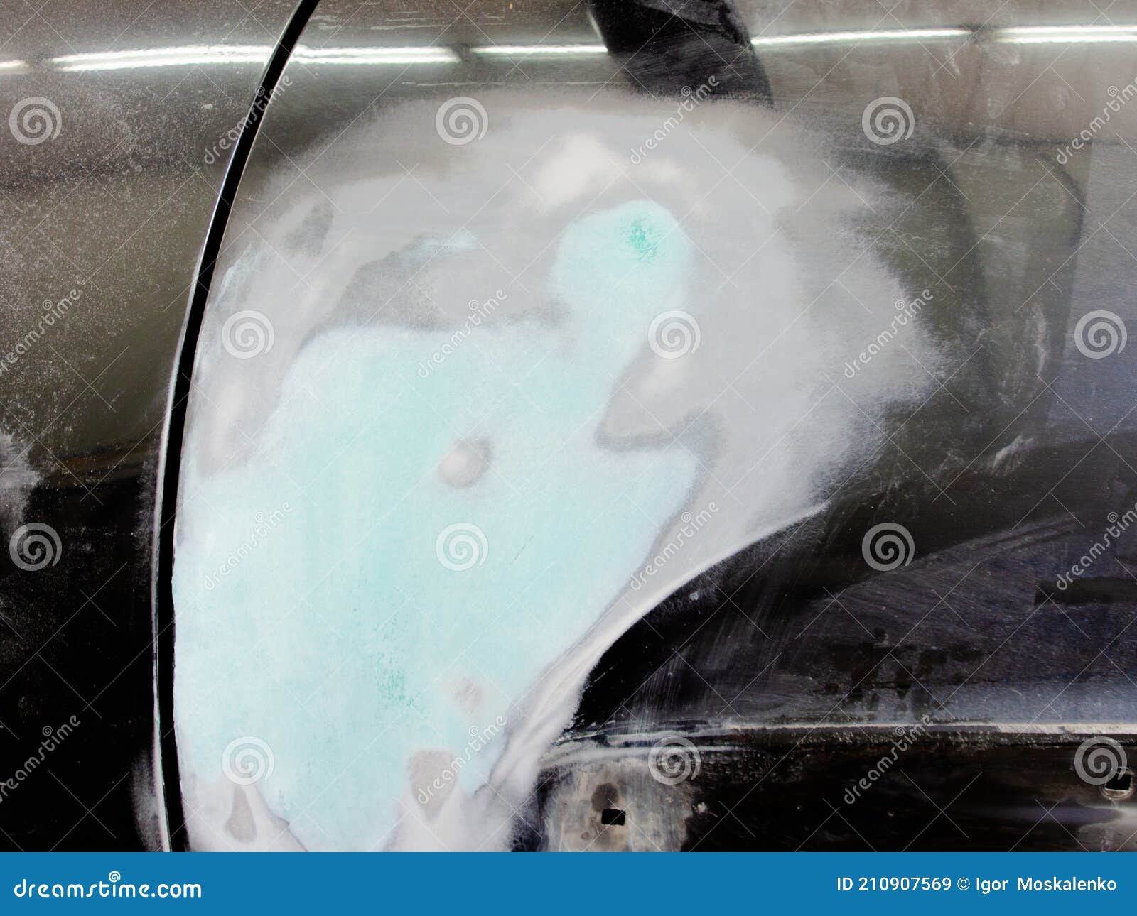 Car Putty during Auto Repair Stock Image Image of metal, industry 210907569