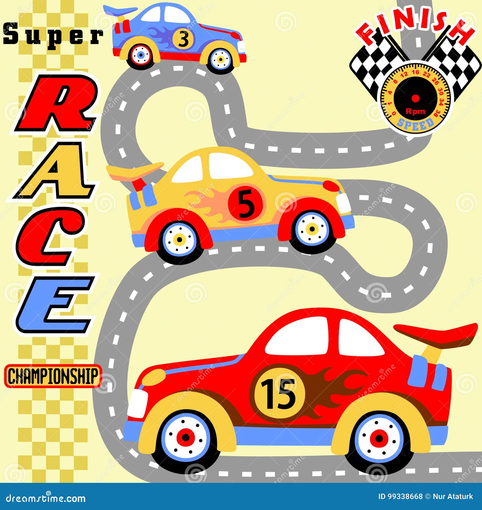 Car racing stock vector. Illustration of object, modified - 99338668