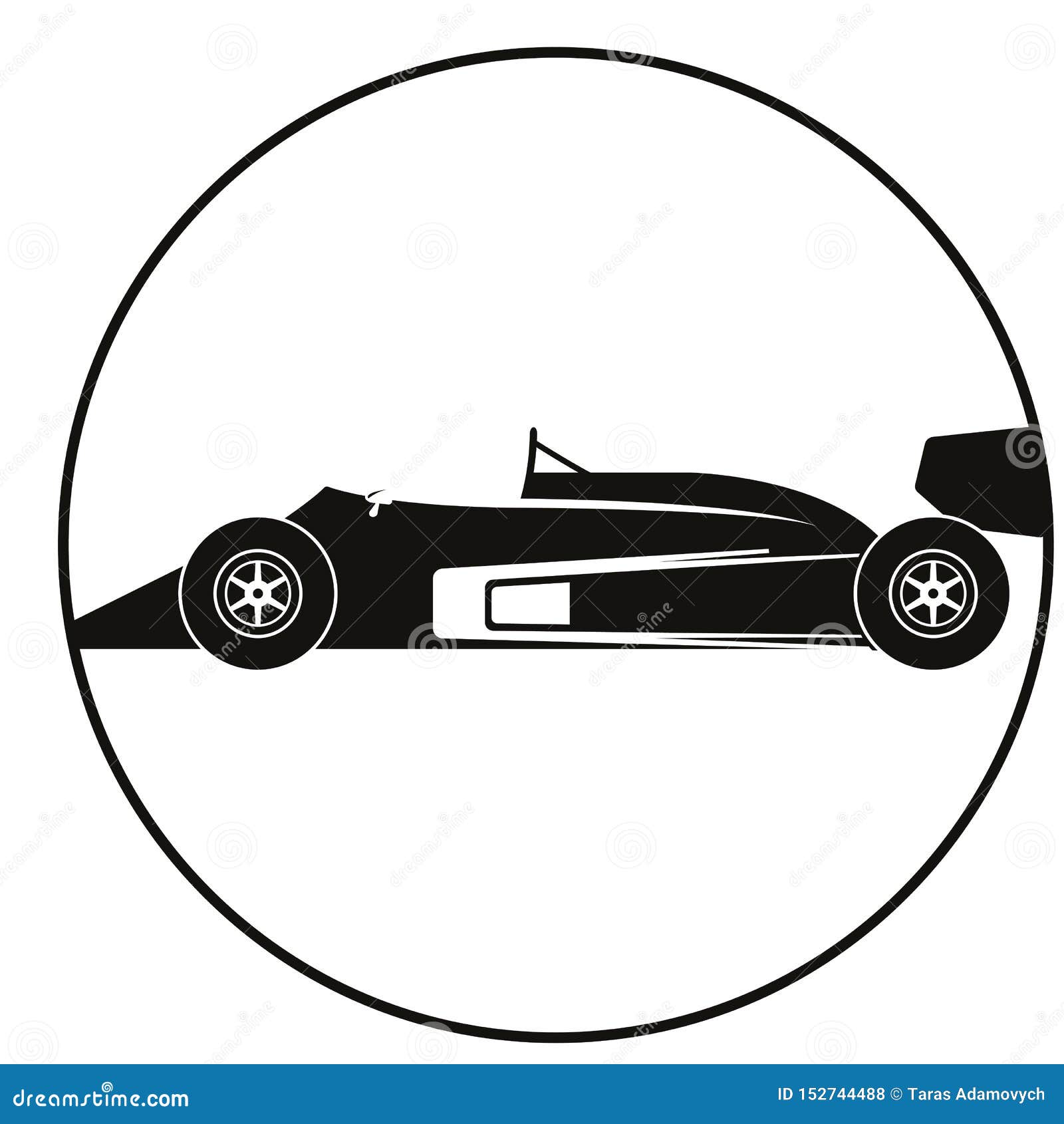 Download Car Racing ,vector Illustration, Black Silhouette Stock ...