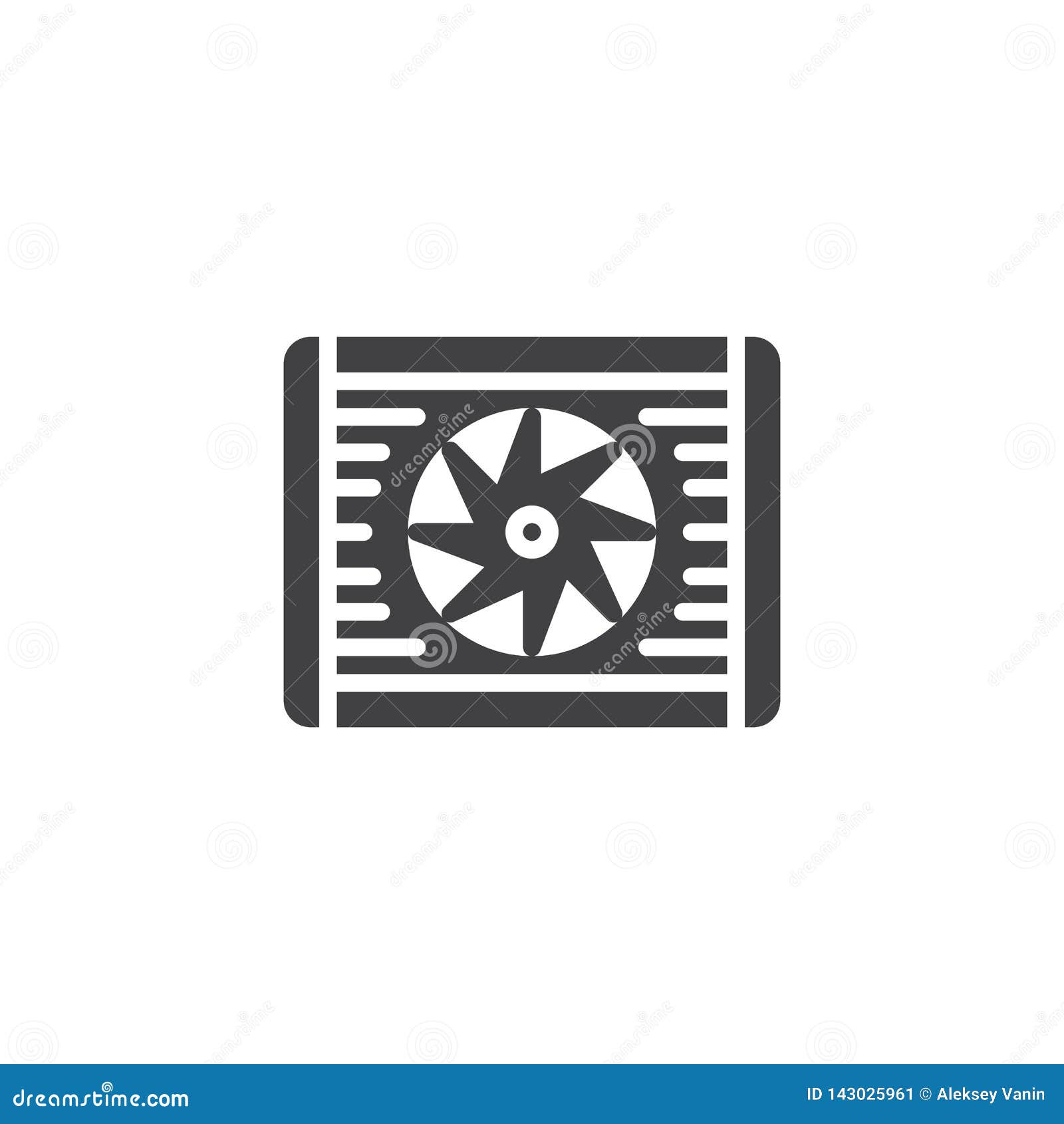 Car radiator vector icon stock vector. Illustration of