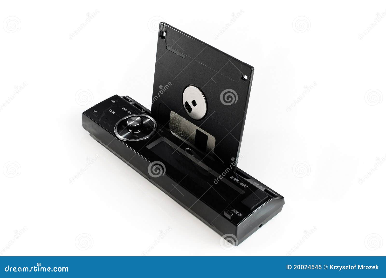 Car radio on a floppy disk stock illustration. Illustration of choosing