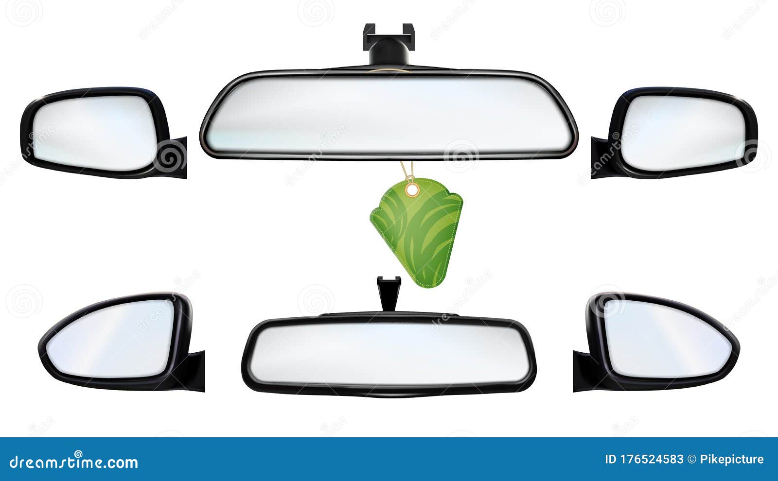 Download Car Rearview Mirrors With Air Freshener Set Vector Stock Vector Illustration Of Hanging Empty 176524583